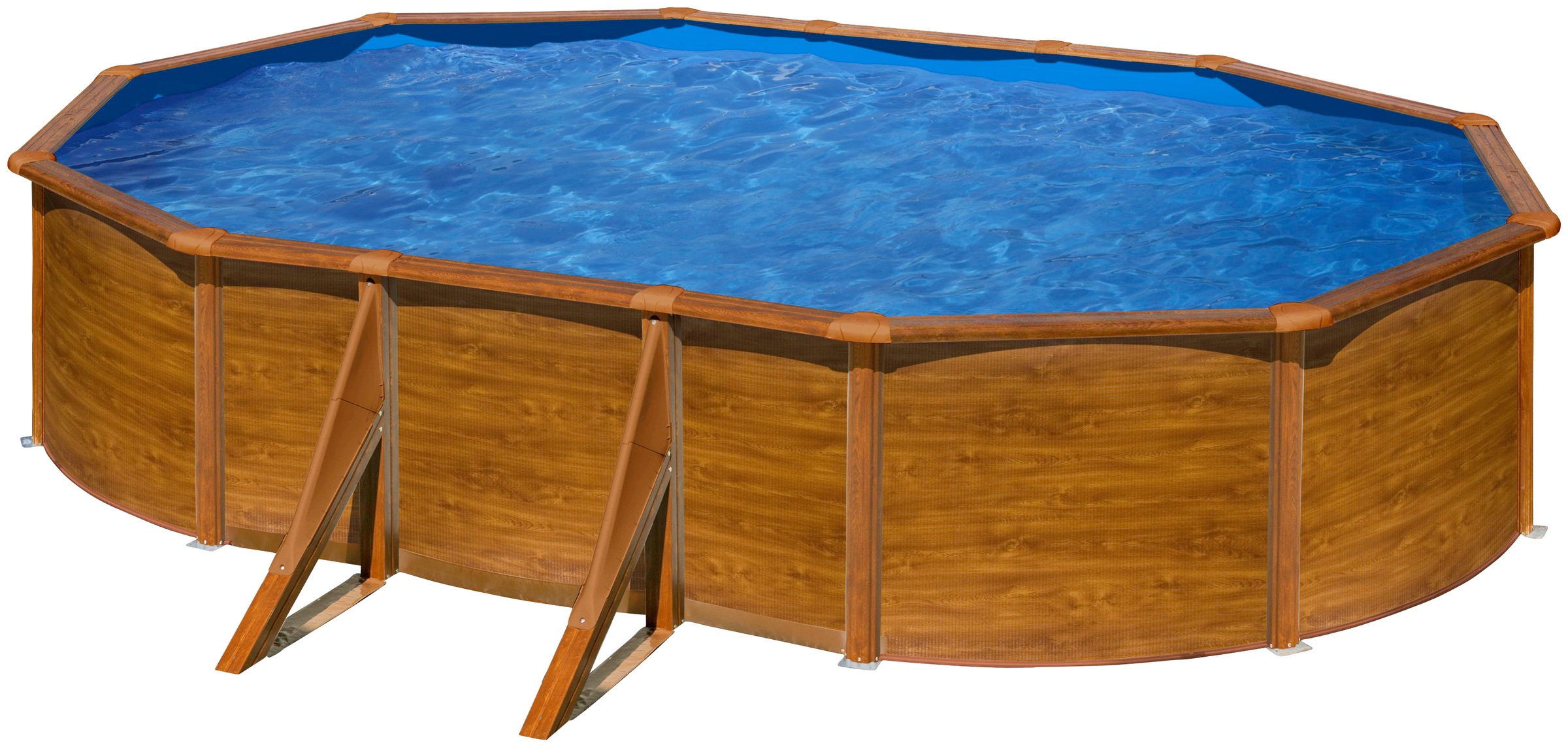 my POOL BWT Ovalpool in moderner Holzoptik, Höhe 132 cm, verschiedene Größen