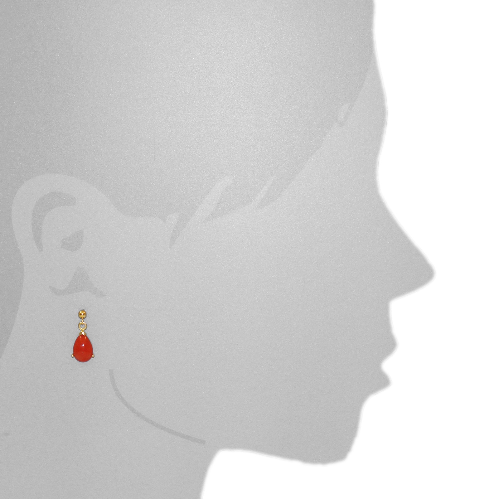 OSTSEE-SCHMUCK Paar Ohrhänger »- Meret - Gold 333/000 - Koralle«