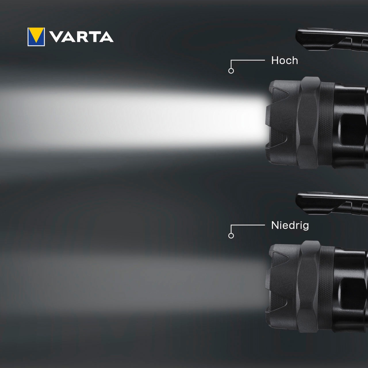 VARTA Taschenlampe »Indestructible BL20 Pro 6 Watt LED«, (7 St.), wasser- und staubdicht, stoßabsorbierend, eloxiertes Aluminium Gehäuse