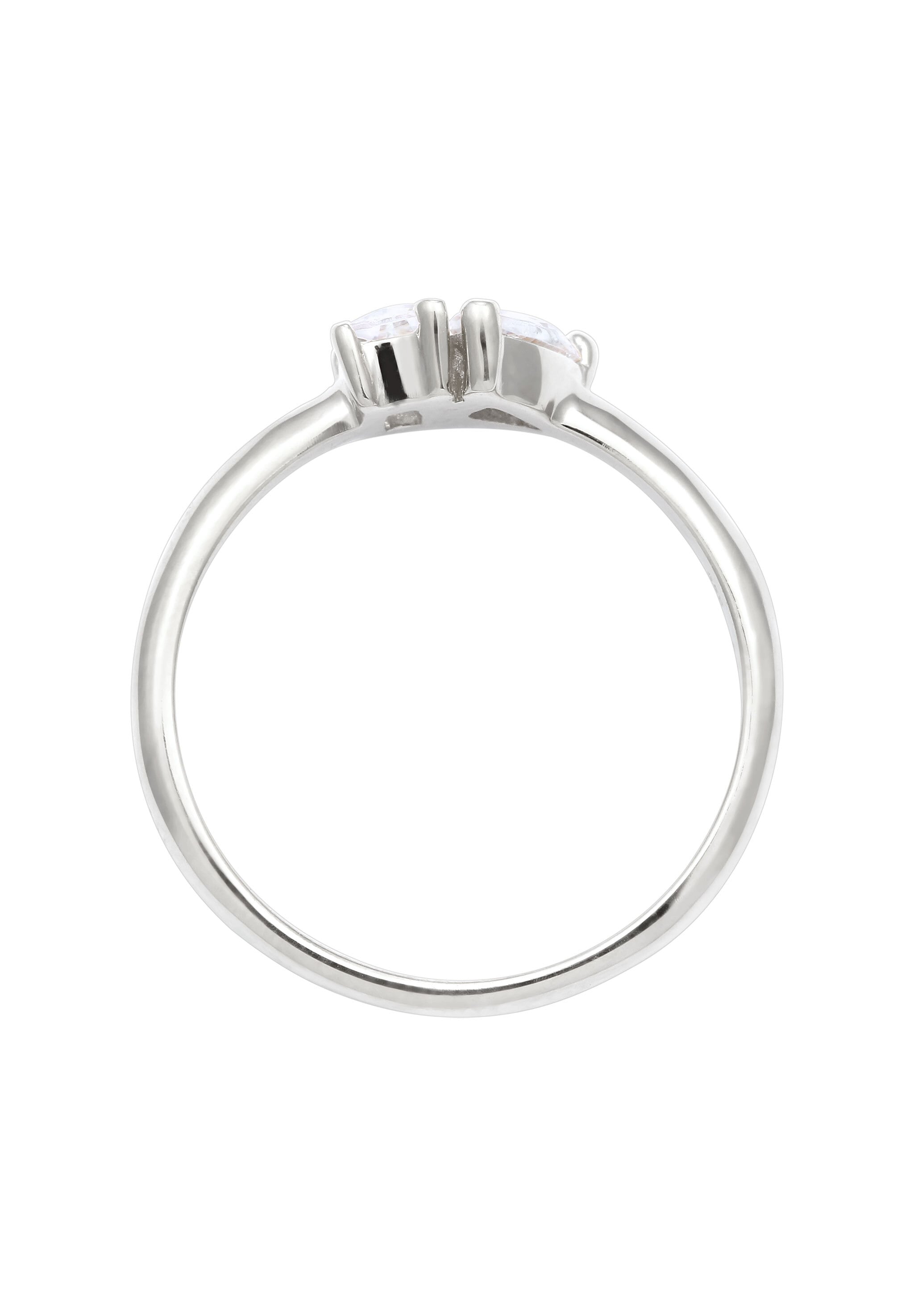 Elli Silberring »Ring Tropfen Zirkonia Weiß 925 Sterling Silber«