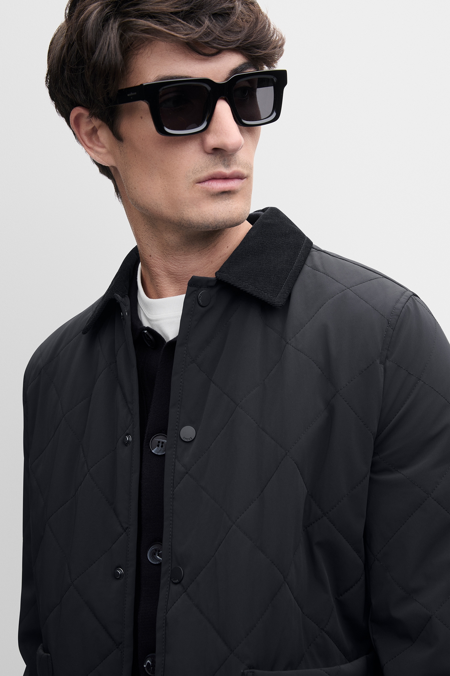 Cinque Steppjacke »CISPARK« Slim Fit, leicht wattiert, Druckknopf‑Verschluss