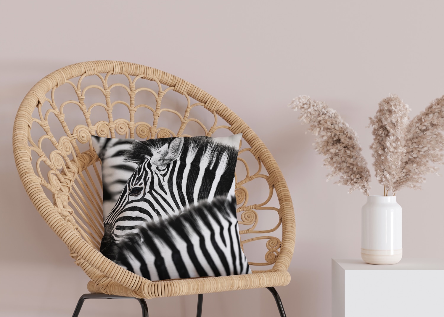 queence Dekokissen »Zebra Herde«, Kissenhülle mit HD Premium Druck, geruchsneutral, 40x40cm