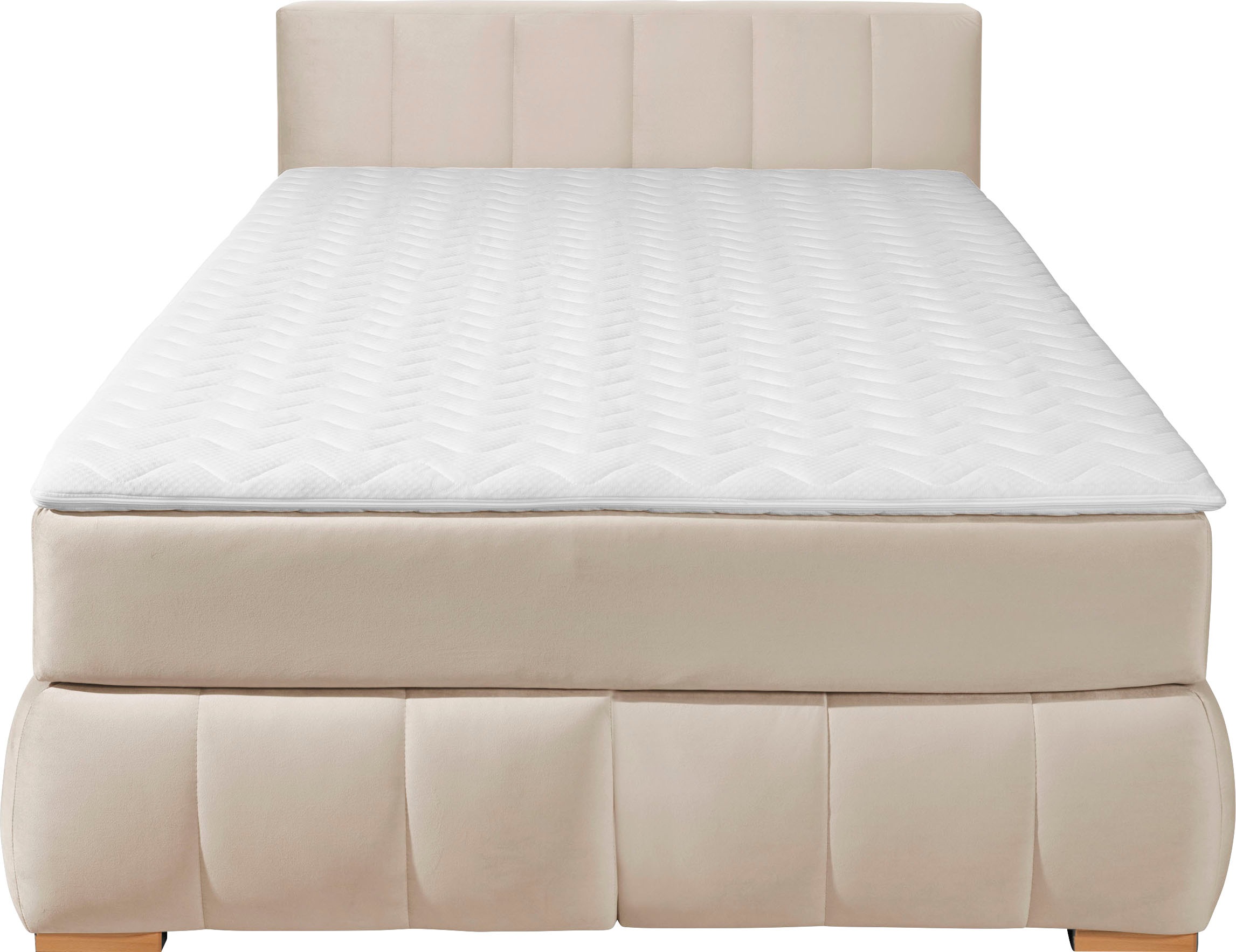 Home affaire Boxspringbett »Chelles« inkl. Topper,,  in XXL- Überlänge 220 cm, Unterbox mit feine Wölbung