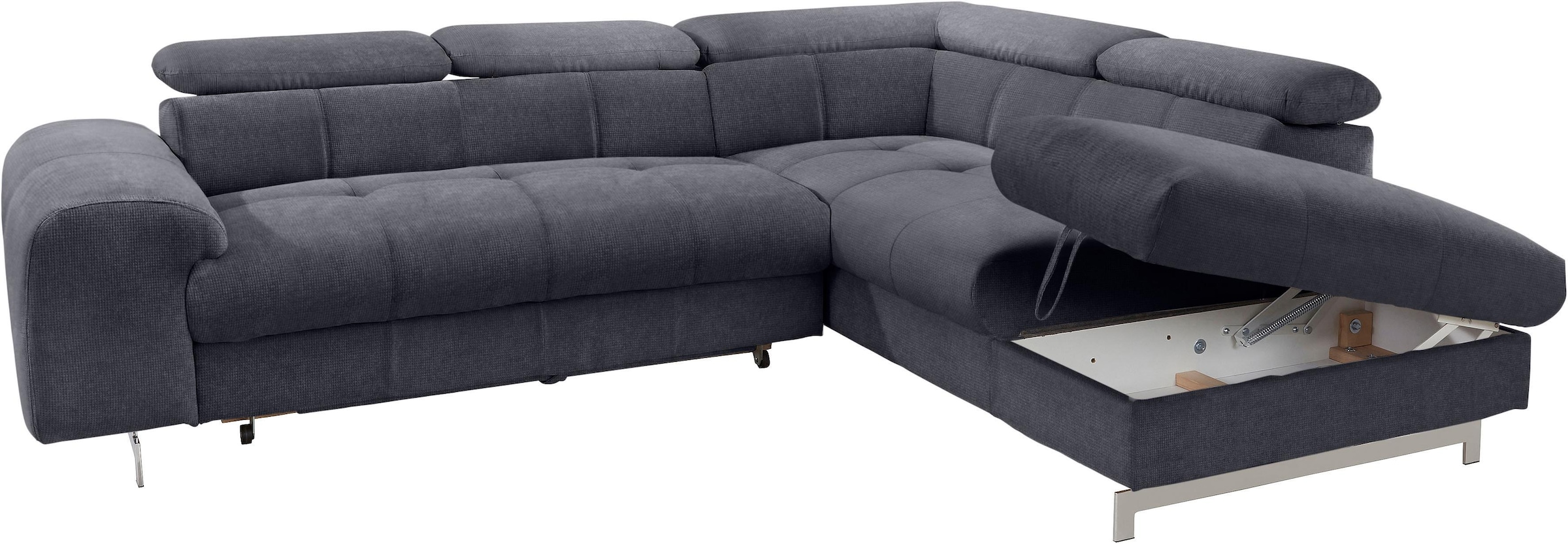 COTTA Ecksofa »Chef L-Form«, mit Kopfteilverstellung, wahlweise mit Bettfunktion & Bettkasten