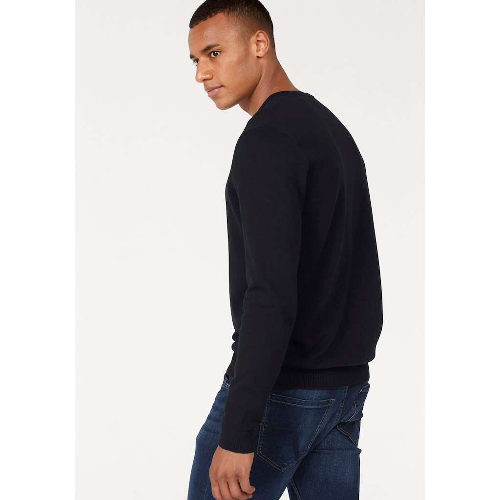 Jack & Jones V-Ausschnitt-Pullover »JJEBASIC KNIT V-NECK«