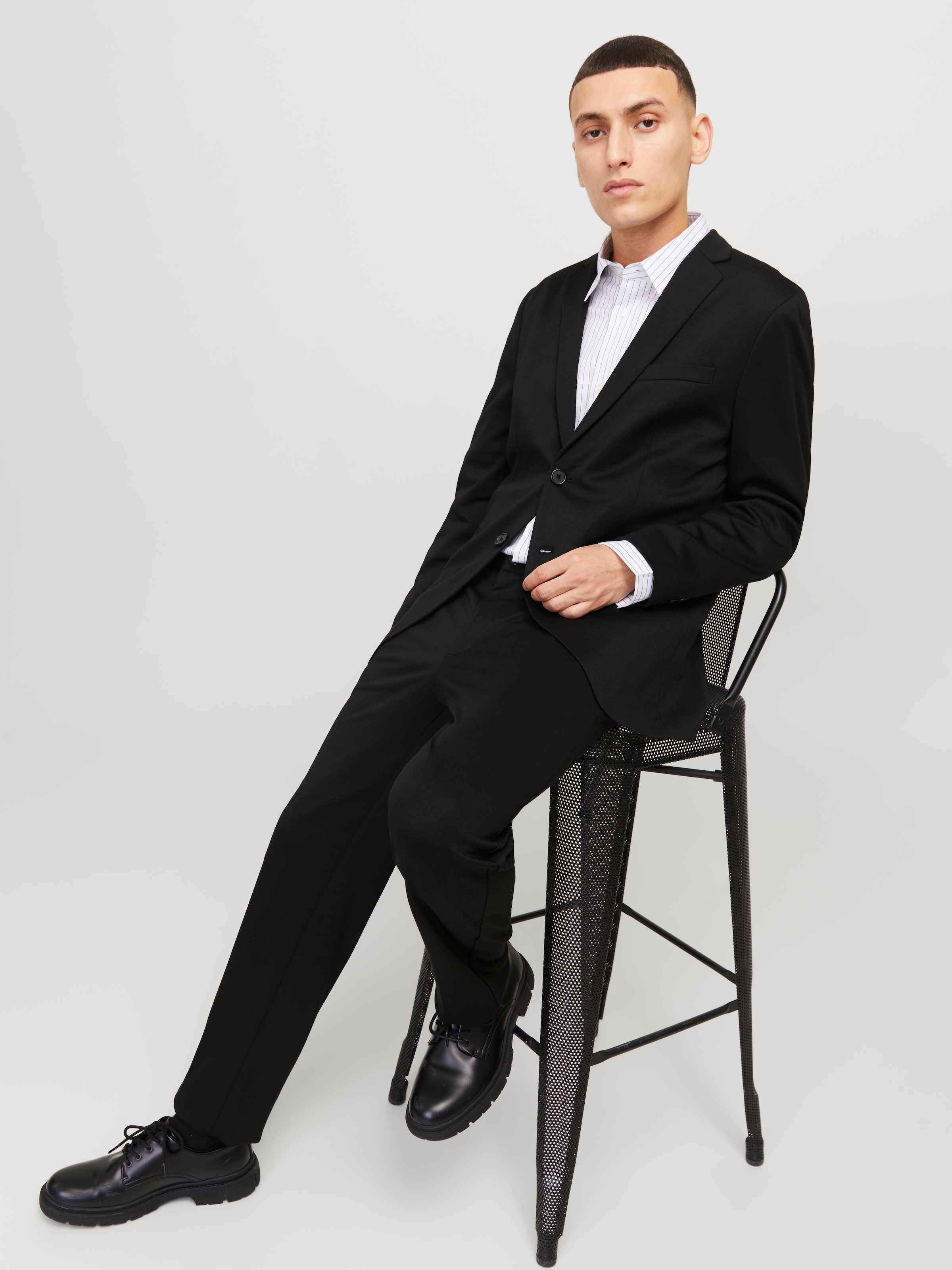 Jack & Jones Anzughose »JPRJAXON Businesshose mit mittlerer Bundhöhe«  unifarben, modisch, slim fit, Materialmix