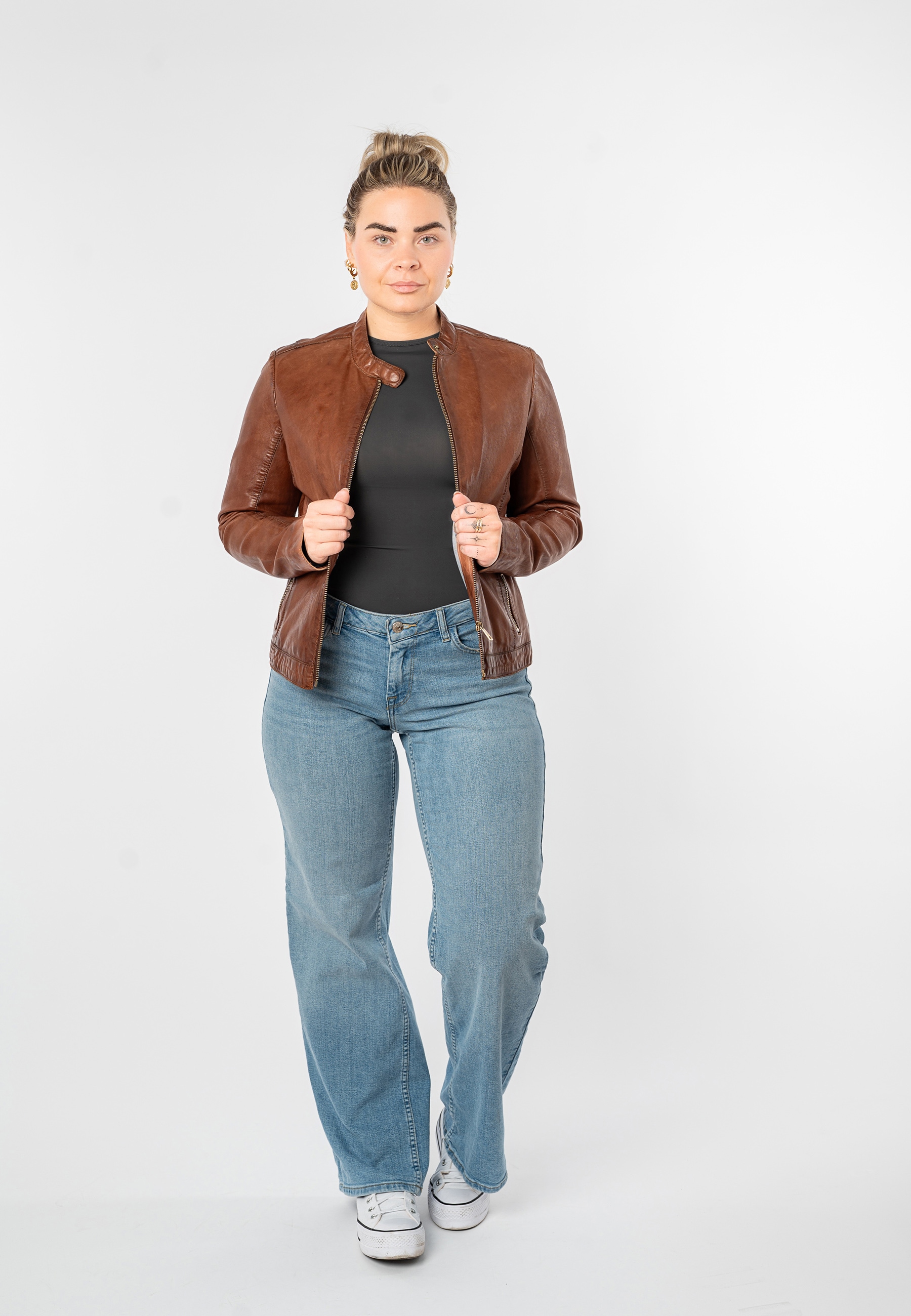 Mauritius Lederjacke »MWKawira« mit Stehkragen