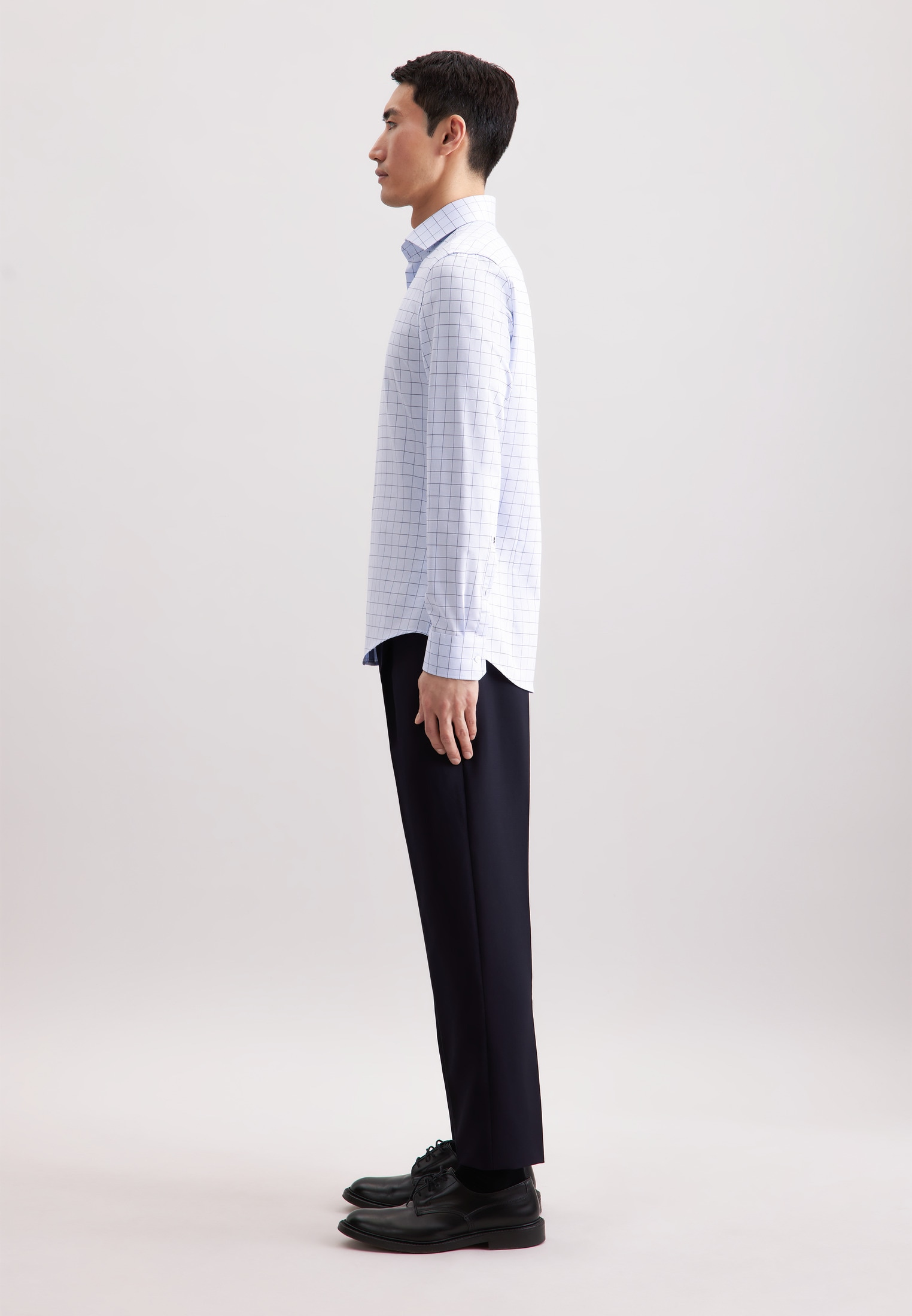 seidensticker Businesshemd »Schwarze Rose« Slim 1/1 Kentkragen Karo