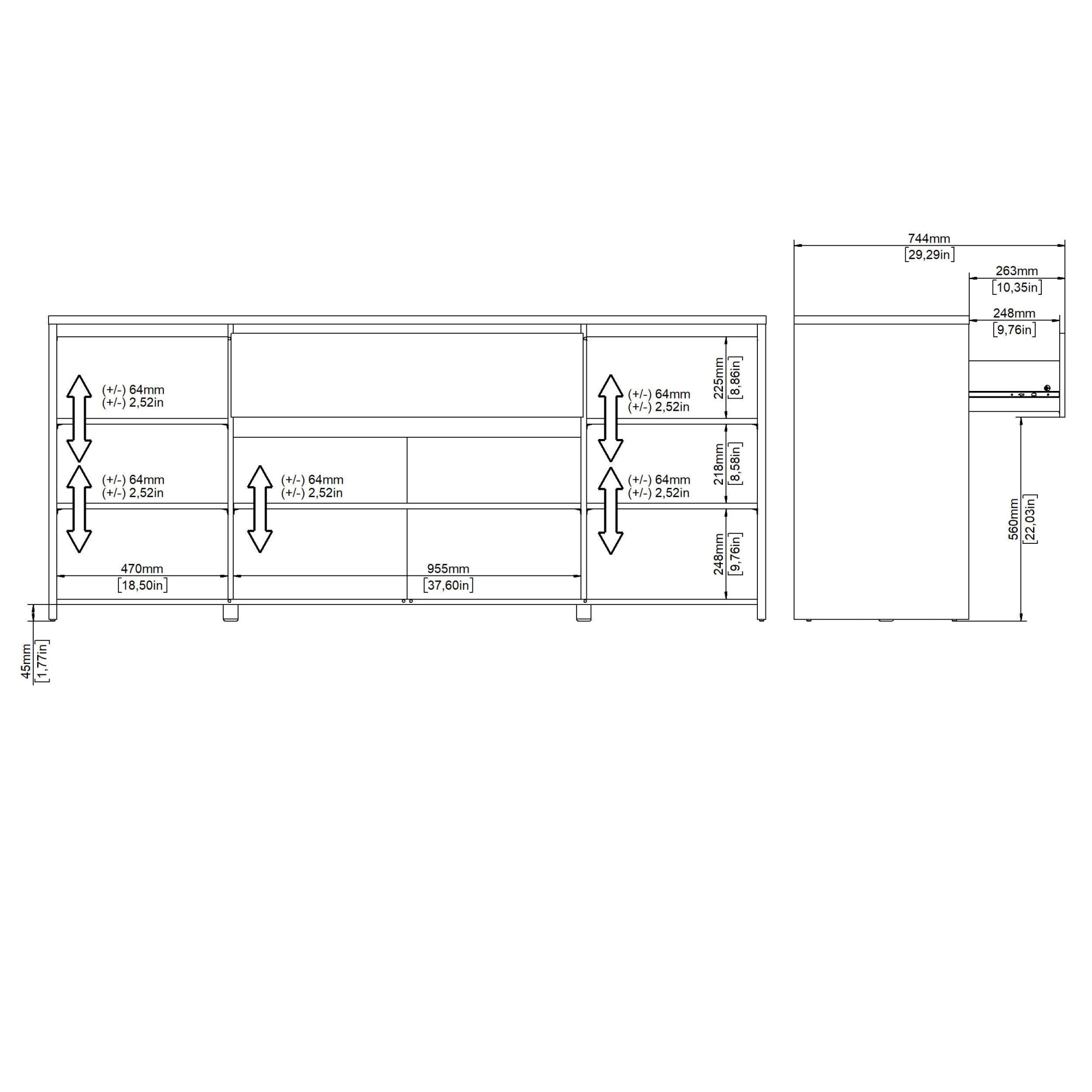 INOSIGN Sideboard »Next Anrichte, Kommode, Stauraum,«, 4 Türen, 1 Schublade, Breite 197 cm