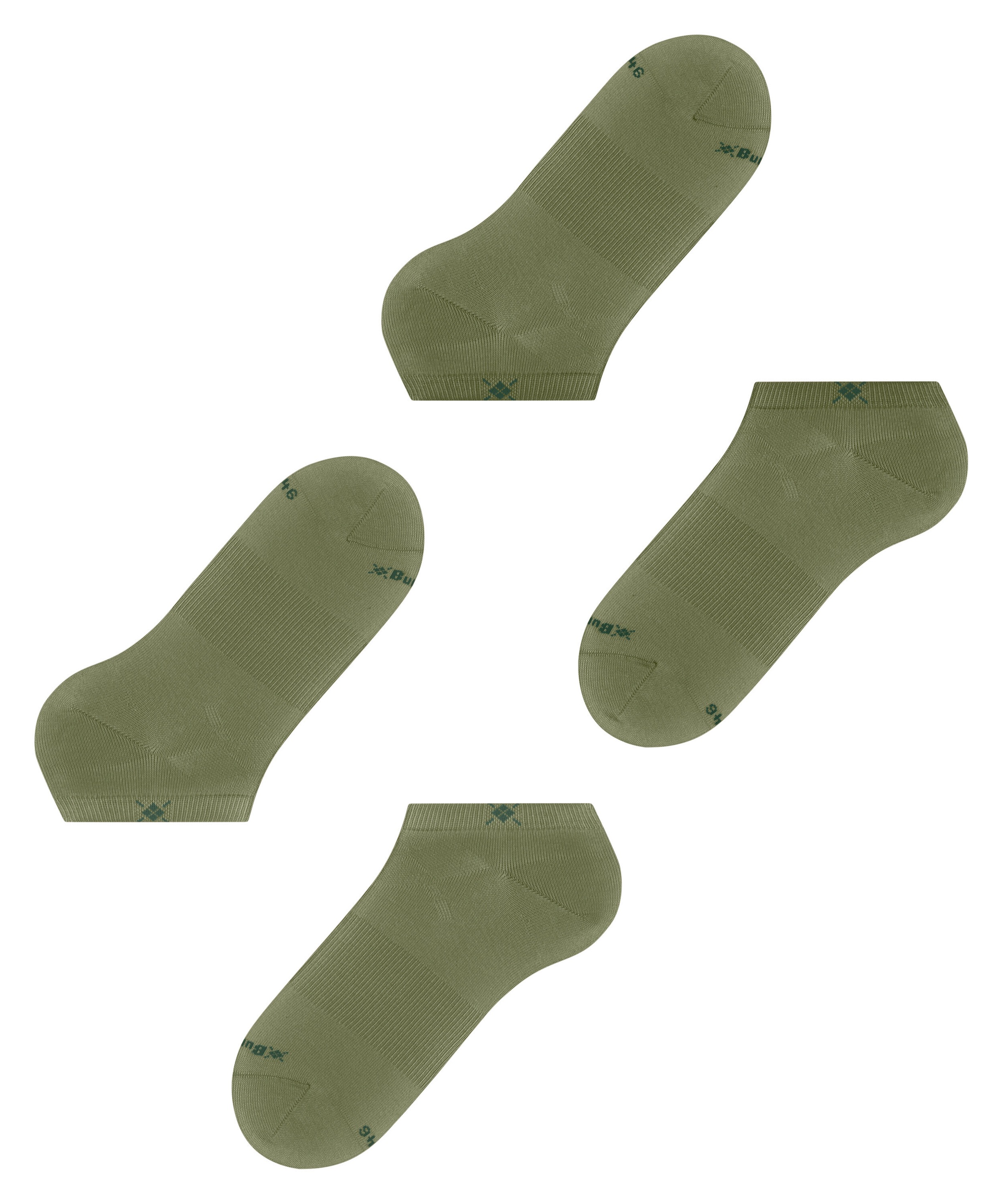 Burlington Sneakersocken »Everyday« 2 Paar,  unifarben, Einheitsgröße 40-46, eingestricktes Burlington-Logo