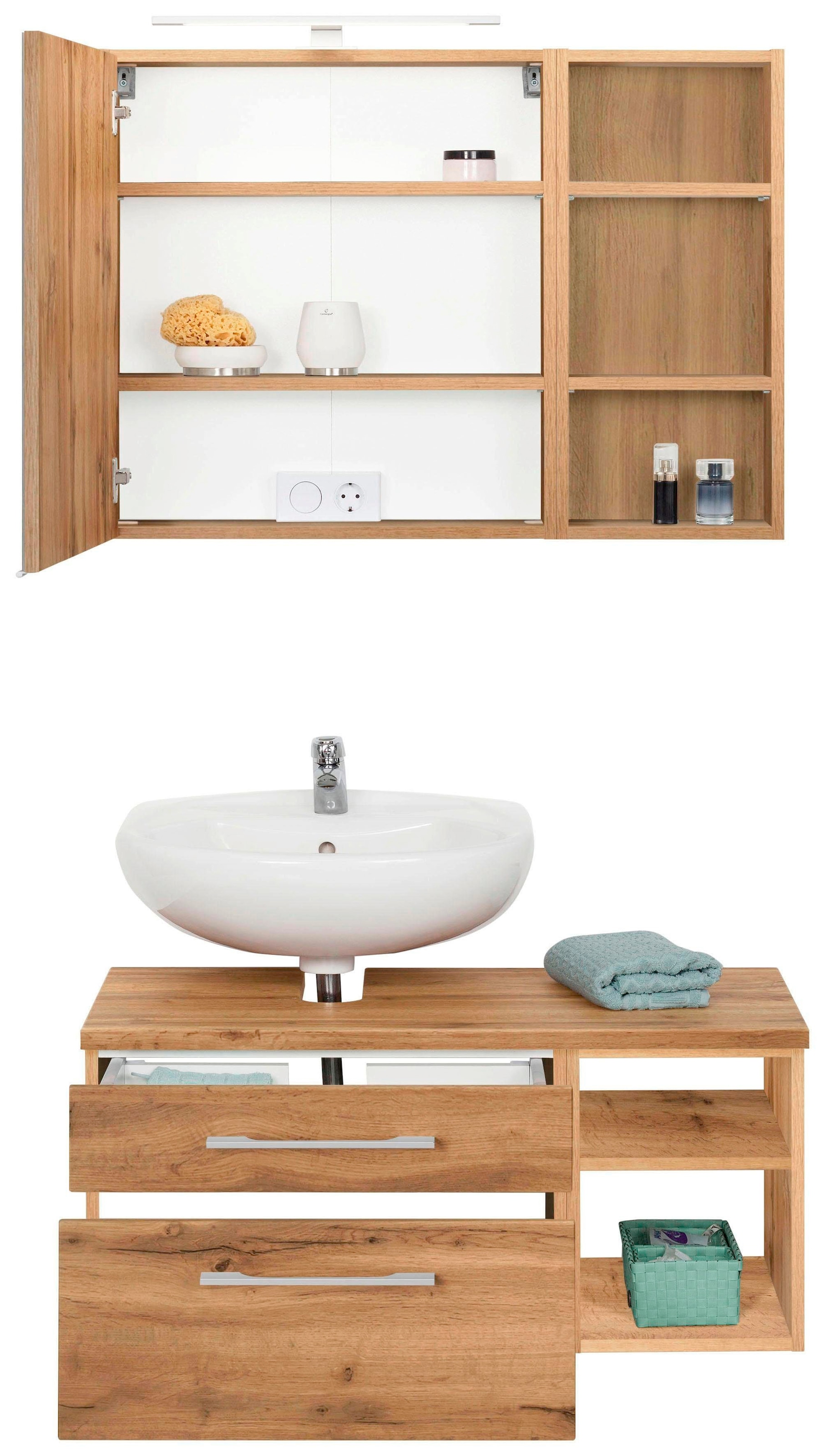 welltime Badmöbel-Set »Davos« 3 Stk. tlg.