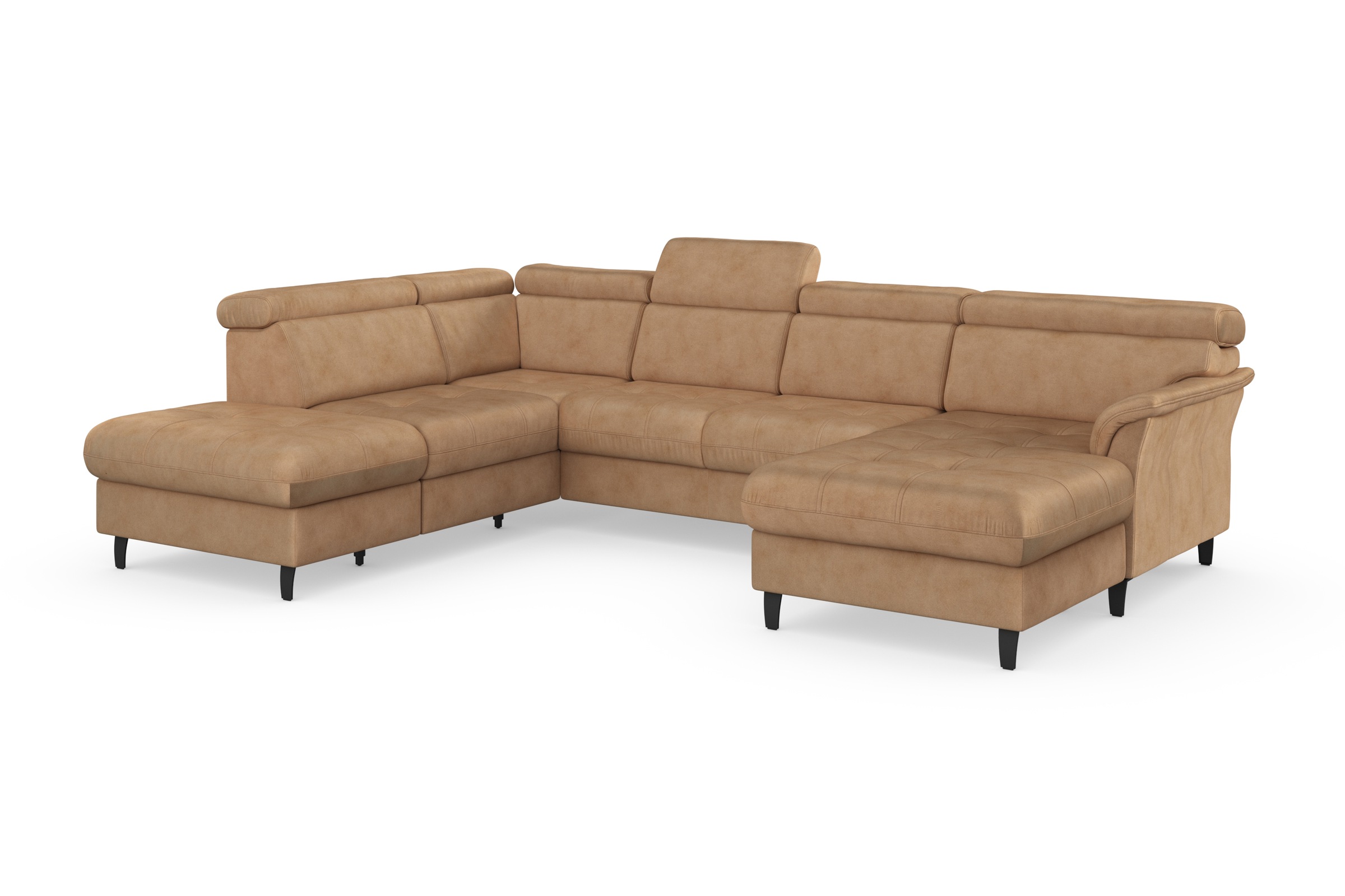 sit&more Wohnlandschaft »Marano U-Form« inklusive Kopfteilverstellung, wahlweise mit Bettfunktion, Bettkasten