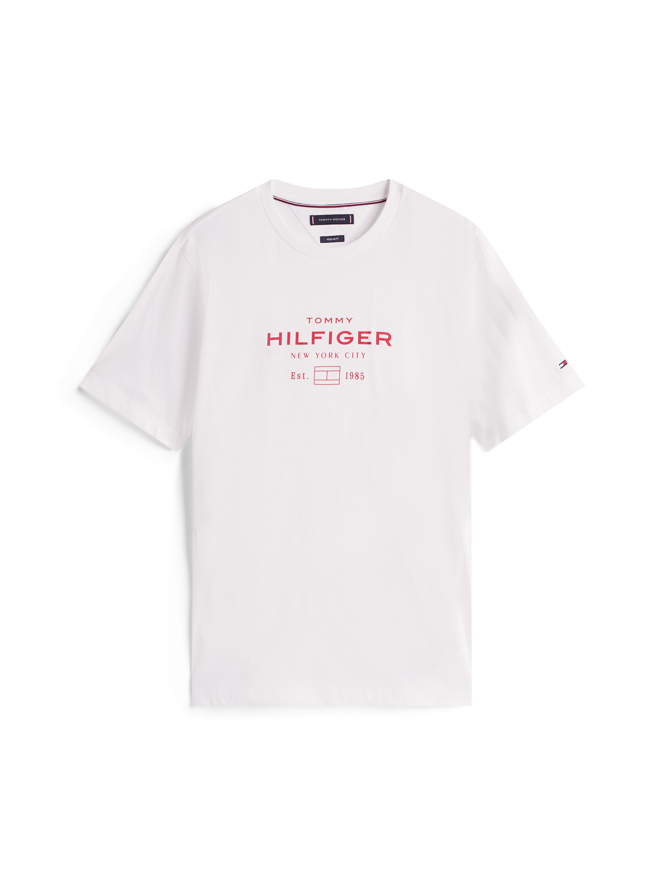 Tommy Hilfiger T-Shirt »HILFIGER STACK GRAPHIC TEE«, Regular fit mit Rundhalsausschnitt