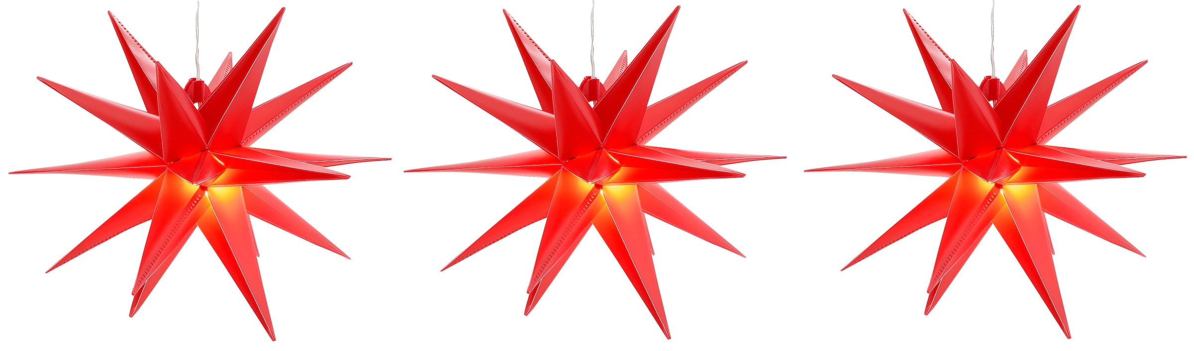 BONETTI LED Stern »Weihnachtsstern«, 3D-Optik, Batteriebetrieb, Ø 25 cm, Weihnachtsdeko  aussen bei OTTO