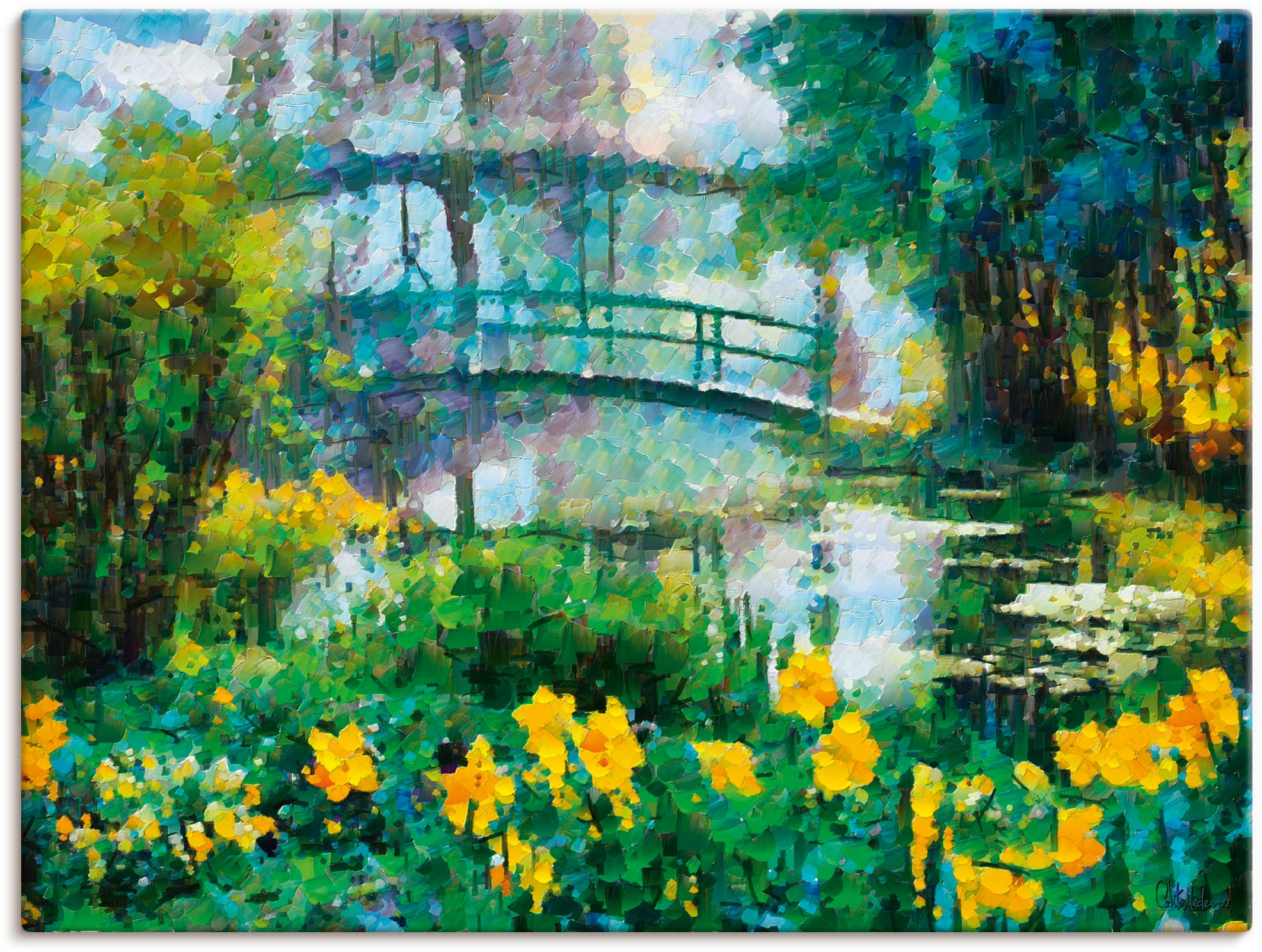 Artland Wandbild »Brücke über den See«, Seebilder, (1 St.), als Alubild,  Leinwandbild, Wandaufkleber oder Poster in versch. Größen bestellen im OTTO  Online Shop
