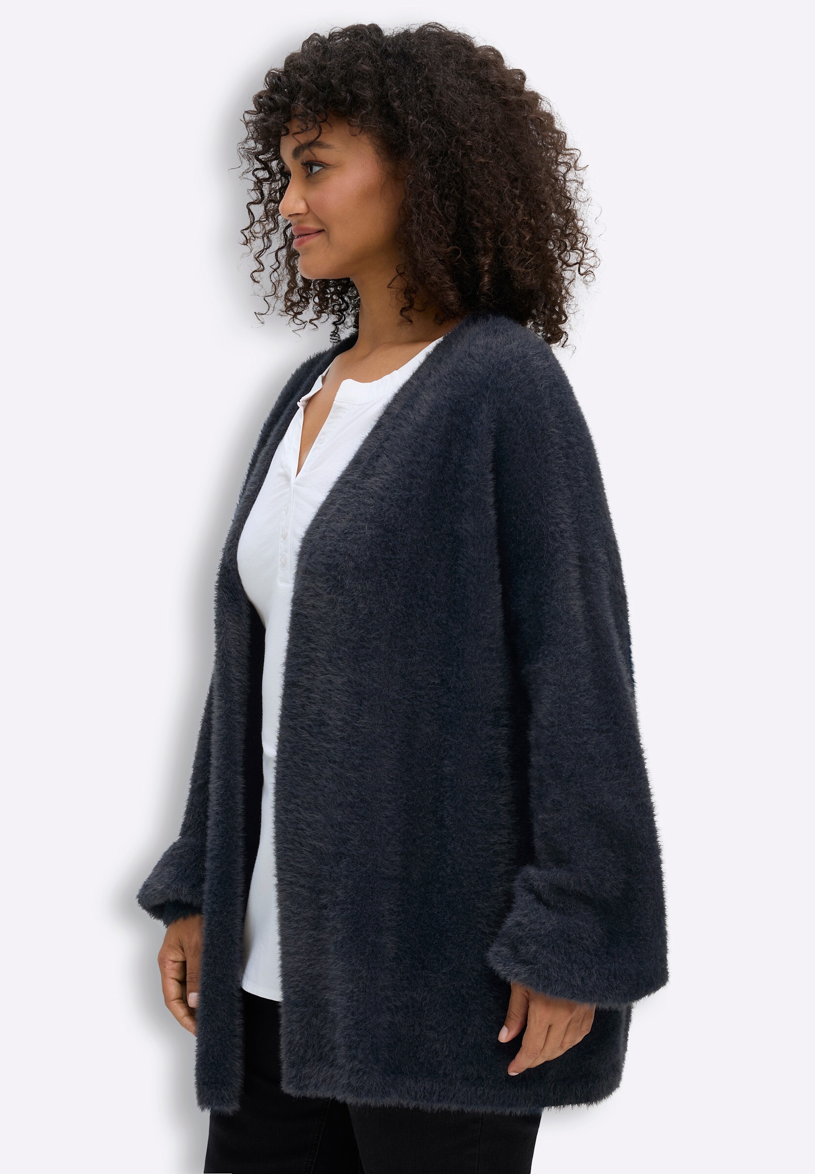 Sheego Cardigan »Cardigan Cardigan aus Flauschgarn«