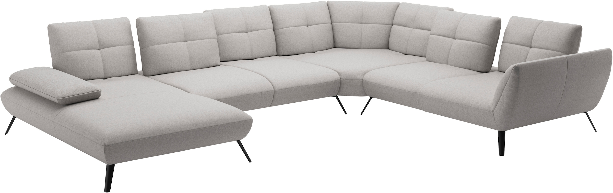 OTTO home Wohnlandschaft »Mikado U-Form« inkl. Sitztiefenverstellung und Armteilverstellung