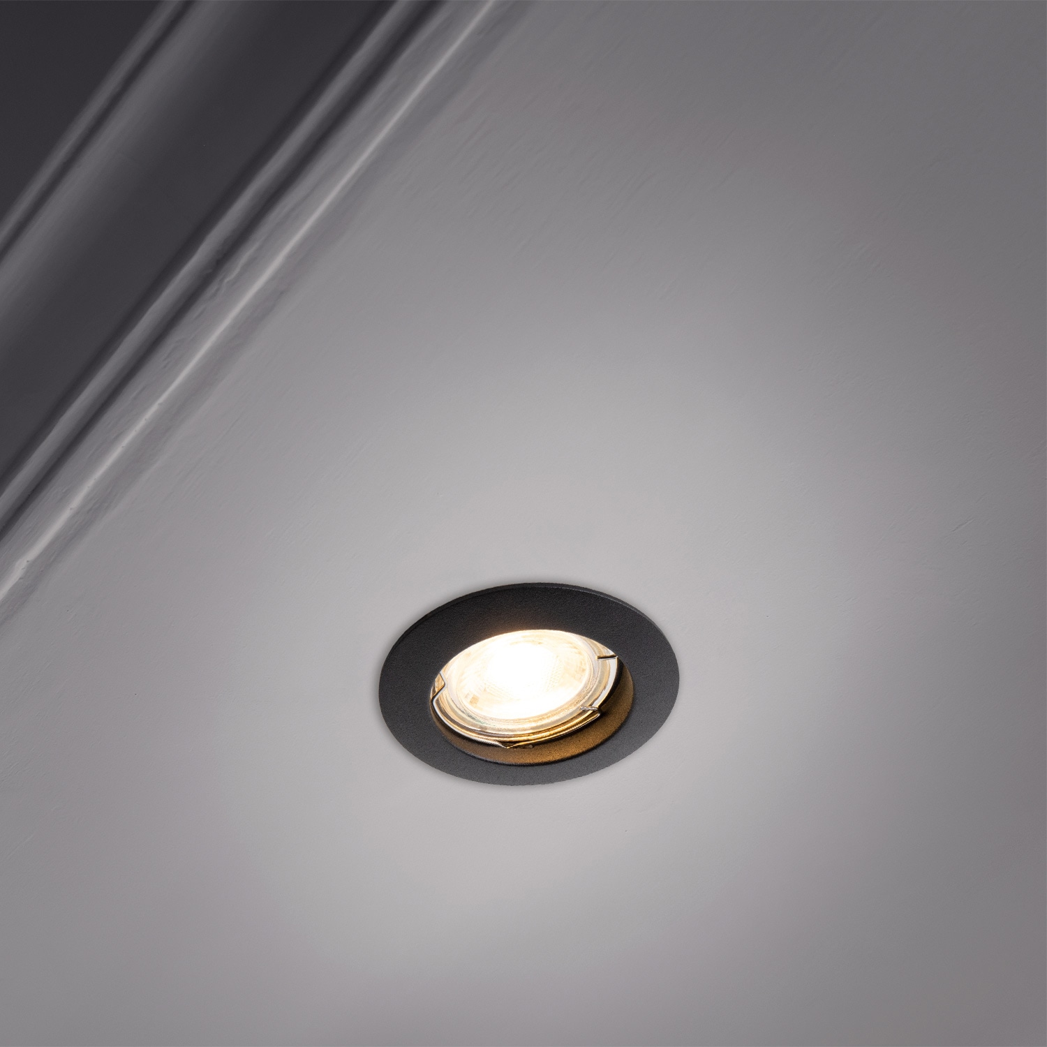Paco Home Einbauleuchte »Klara«, 1 flammig, Leuchtmittel GU10 | ohne Leuchtmittel, Einbaustrahler Strahler Spotlight Unterbauleuchte Flach 6er Set GU10