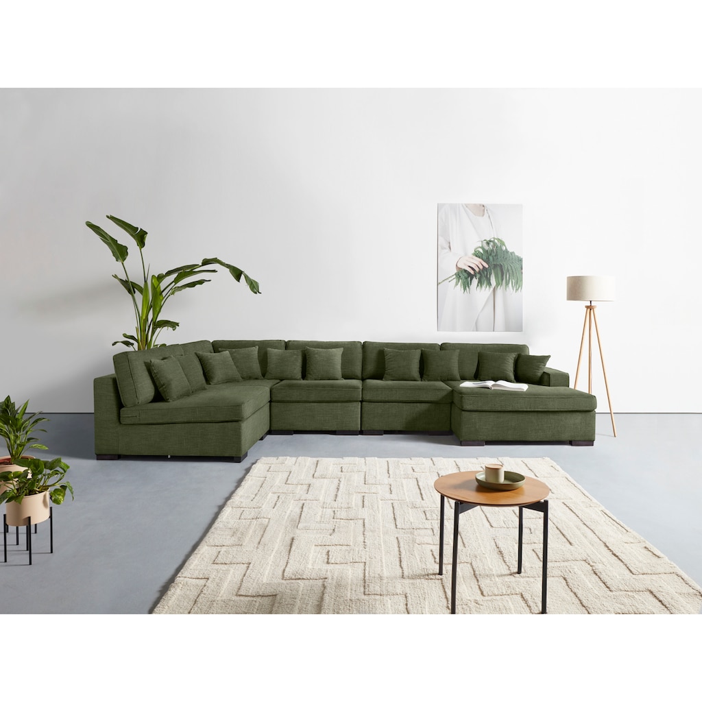 Guido Maria Kretschmer Home&Living Wohnlandschaft »Skara«, Lounge-Sofa mit Federkernpolsterung, in vielen Bezugsvarianten