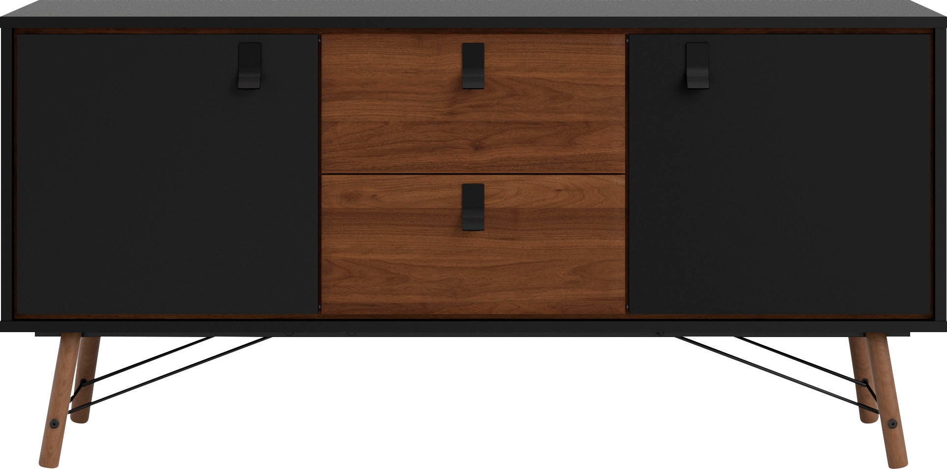 andas Sideboard »Ry Aufbewahrung, Schubladenschrank,« Breite 150 cm, Höhe 72 cm, Kommode mit 2 Türen und 2 Schubläden