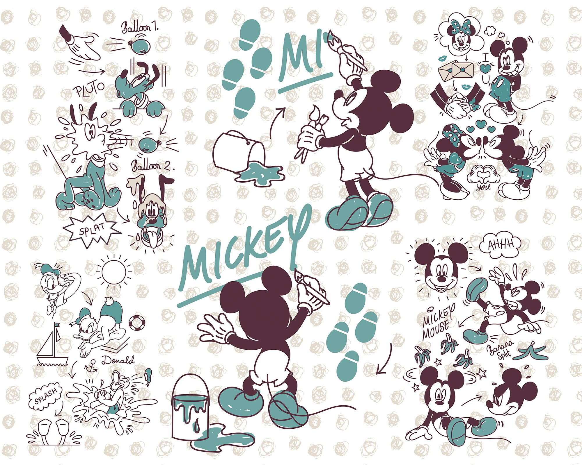Komar Fototapete »Mickey and Friends«, Comic-mehrfarbig
