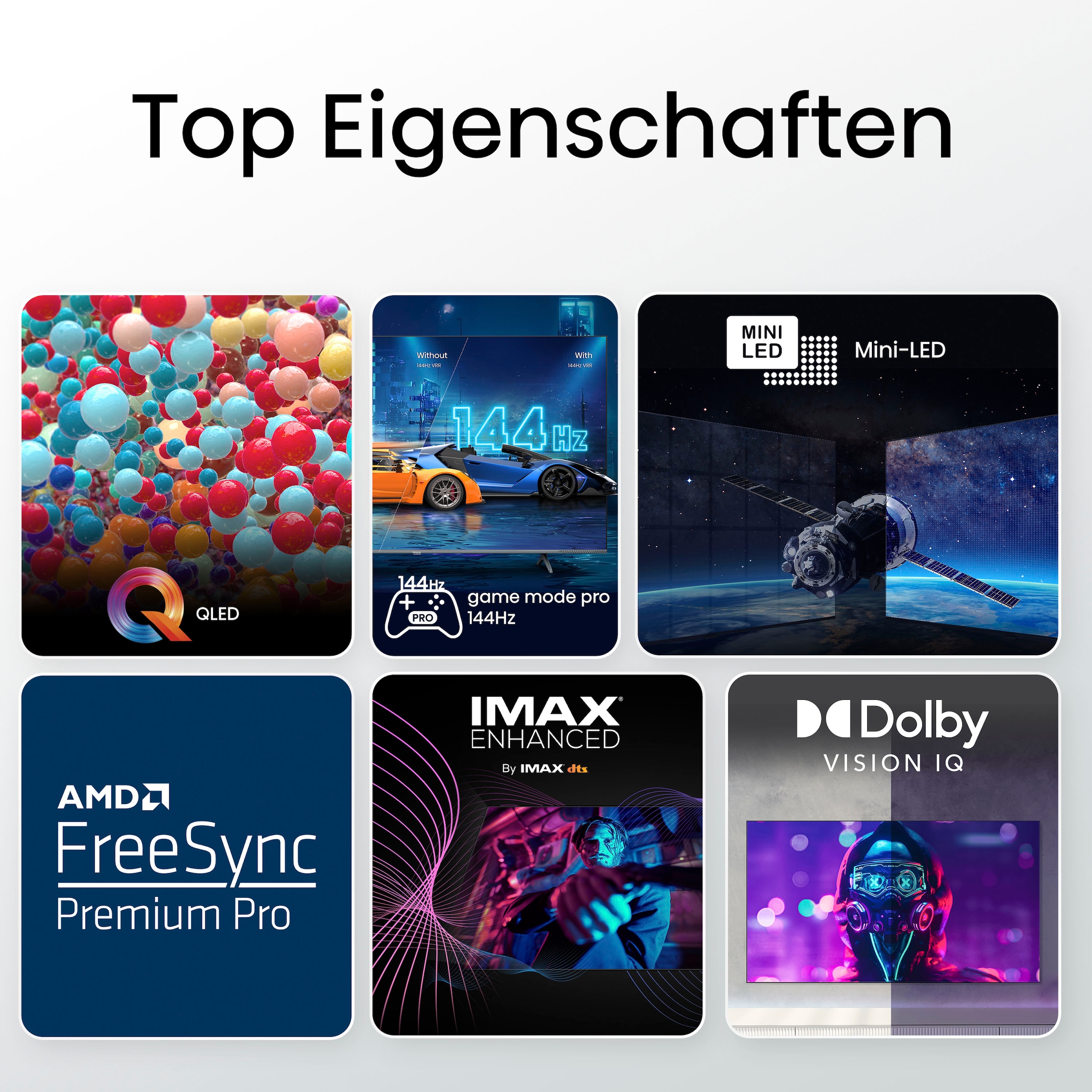 Hisense Mini-LED-Fernseher »100U7KQ«, 4K Ultra HD, Smart-TV, 4K UHD
