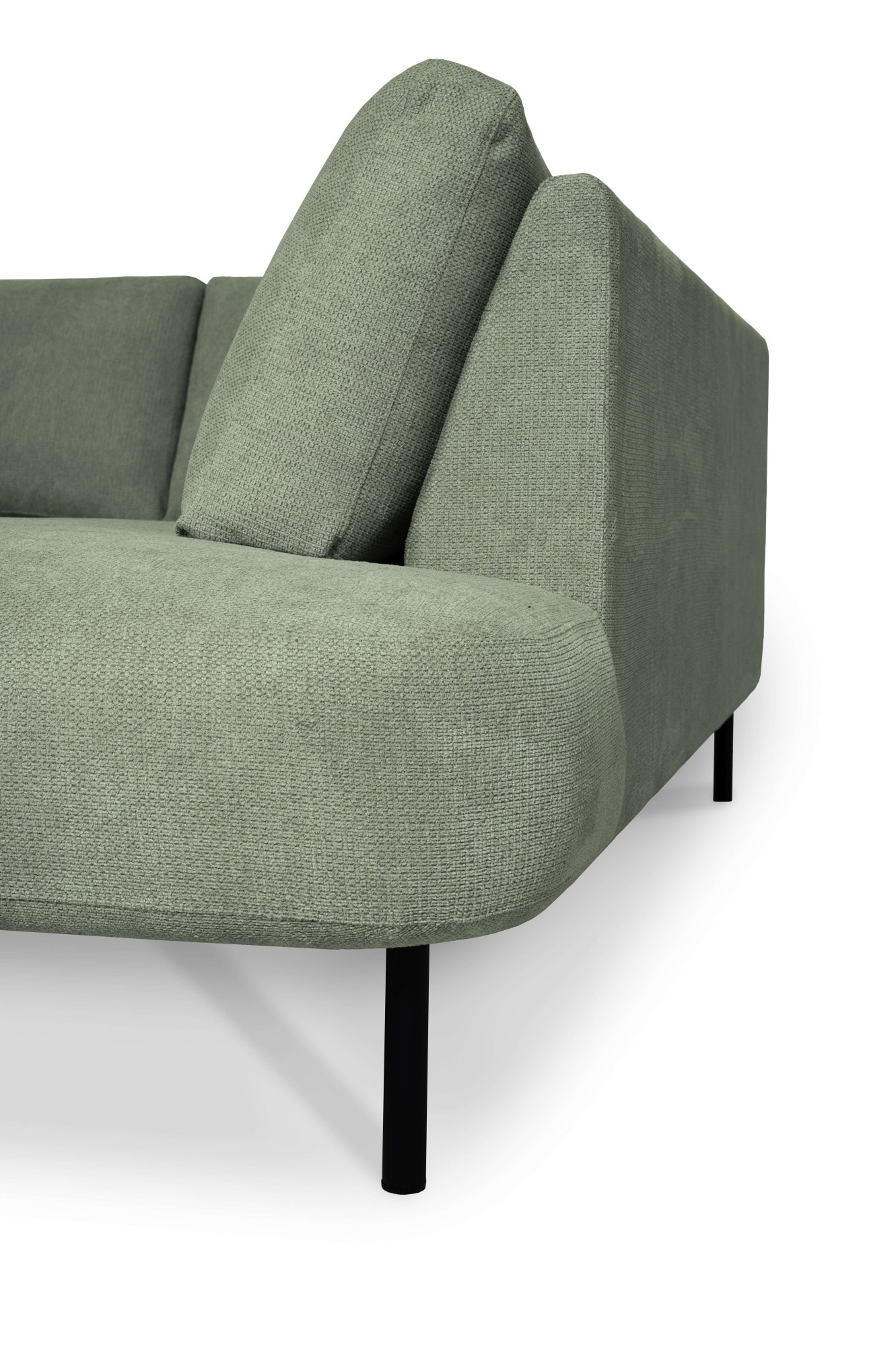 OTTO home Wohnlandschaft »Cesola« in weichem Chenille-Stoff, Breite 327 cm, mit schwarzen Metallfüßen