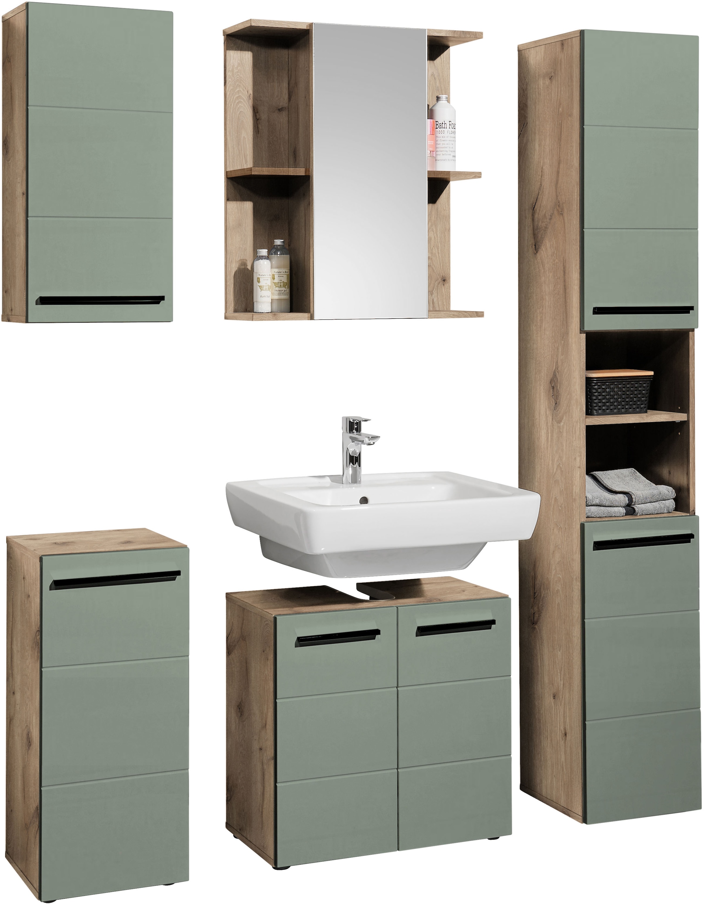 BASIC by Balculina Midischrank »Vista BxHxT 34x72x31 cm« 1 Stk. tlg. Breite 34cm, Kunststoffgriffe, Made in Europa