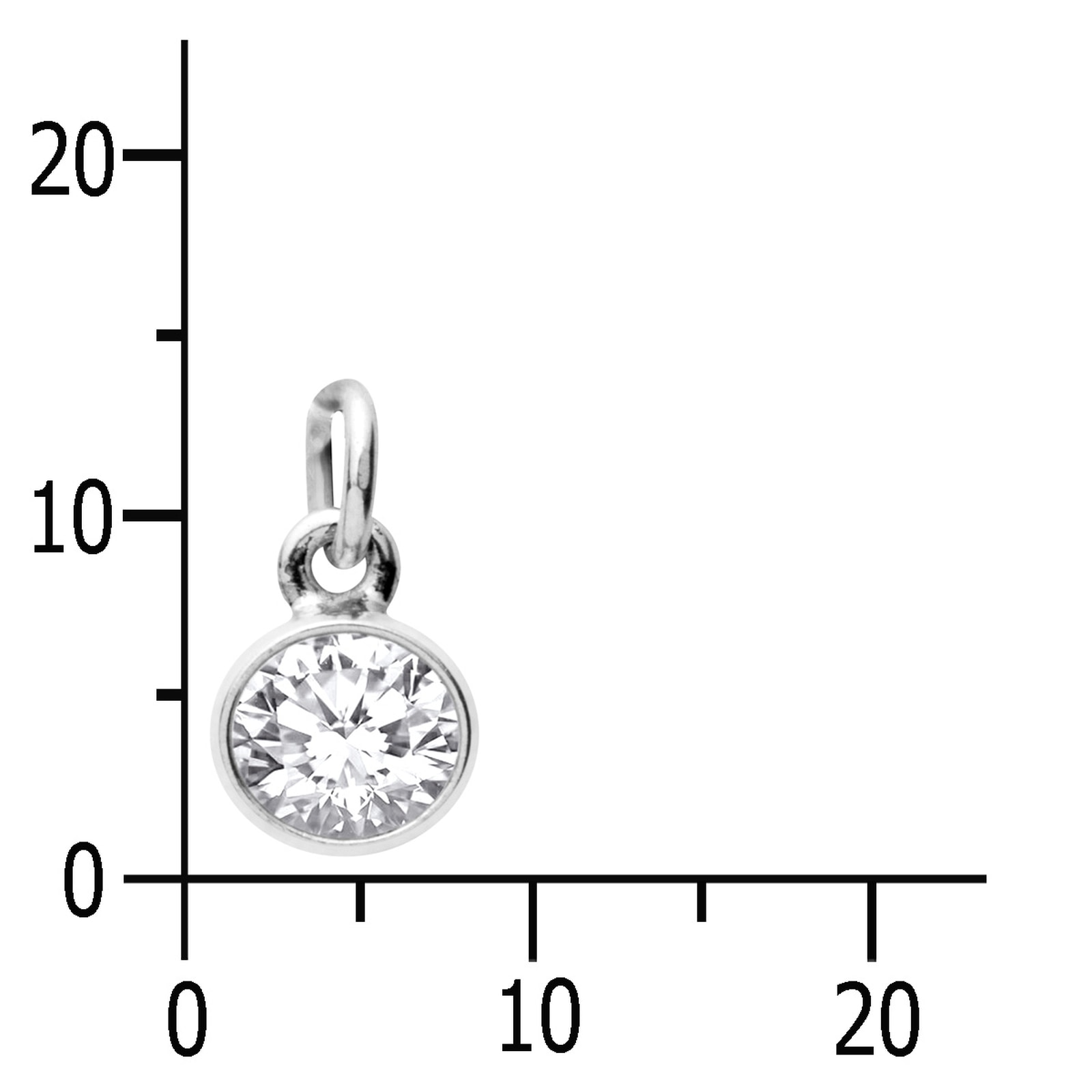 OSTSEE-SCHMUCK Kettenanhänger »- Classic 6 mm - Silber 925/000 - Zirkonia«