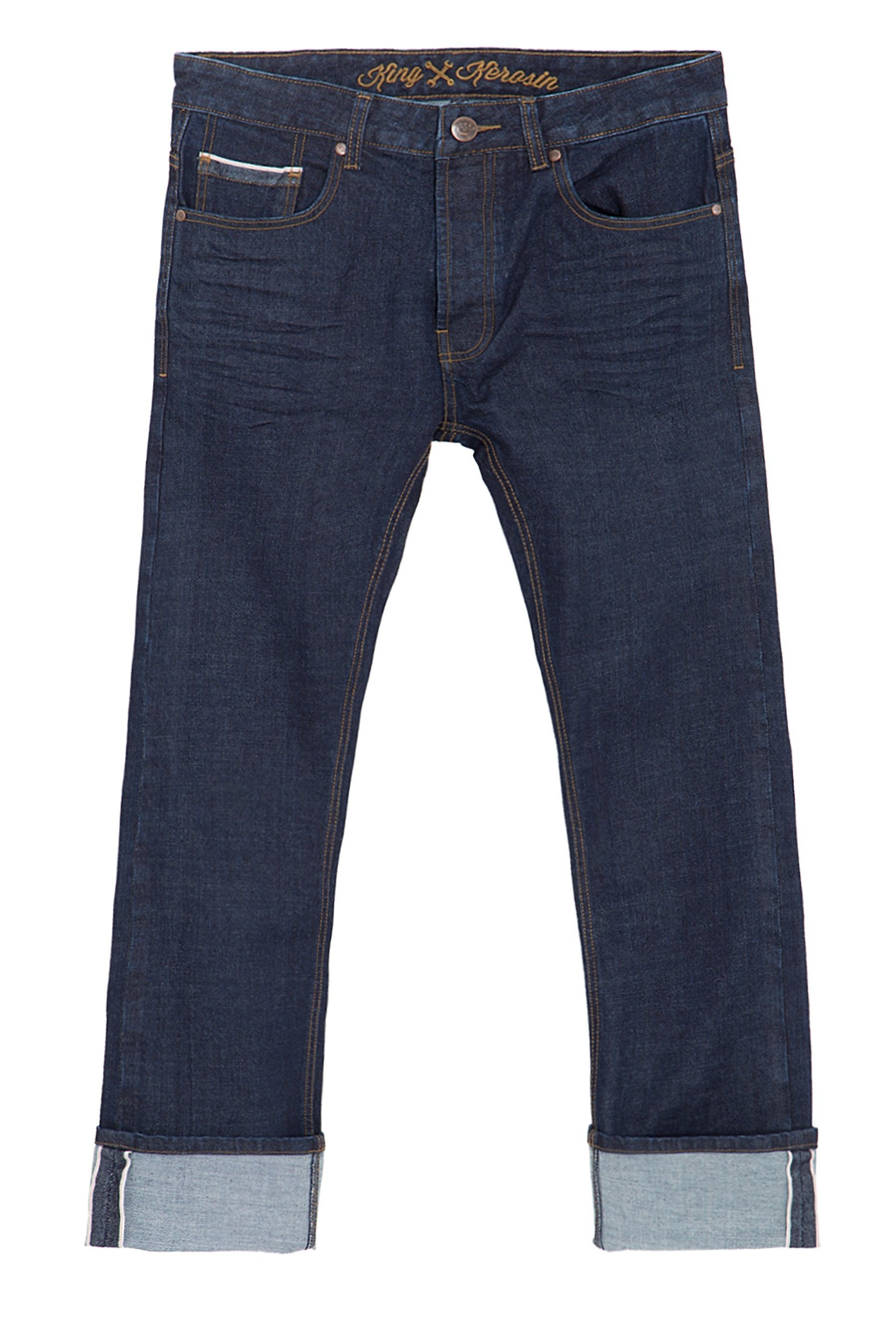 KingKerosin 5-Pocket-Jeans, in cleanem Rinsed Wash
