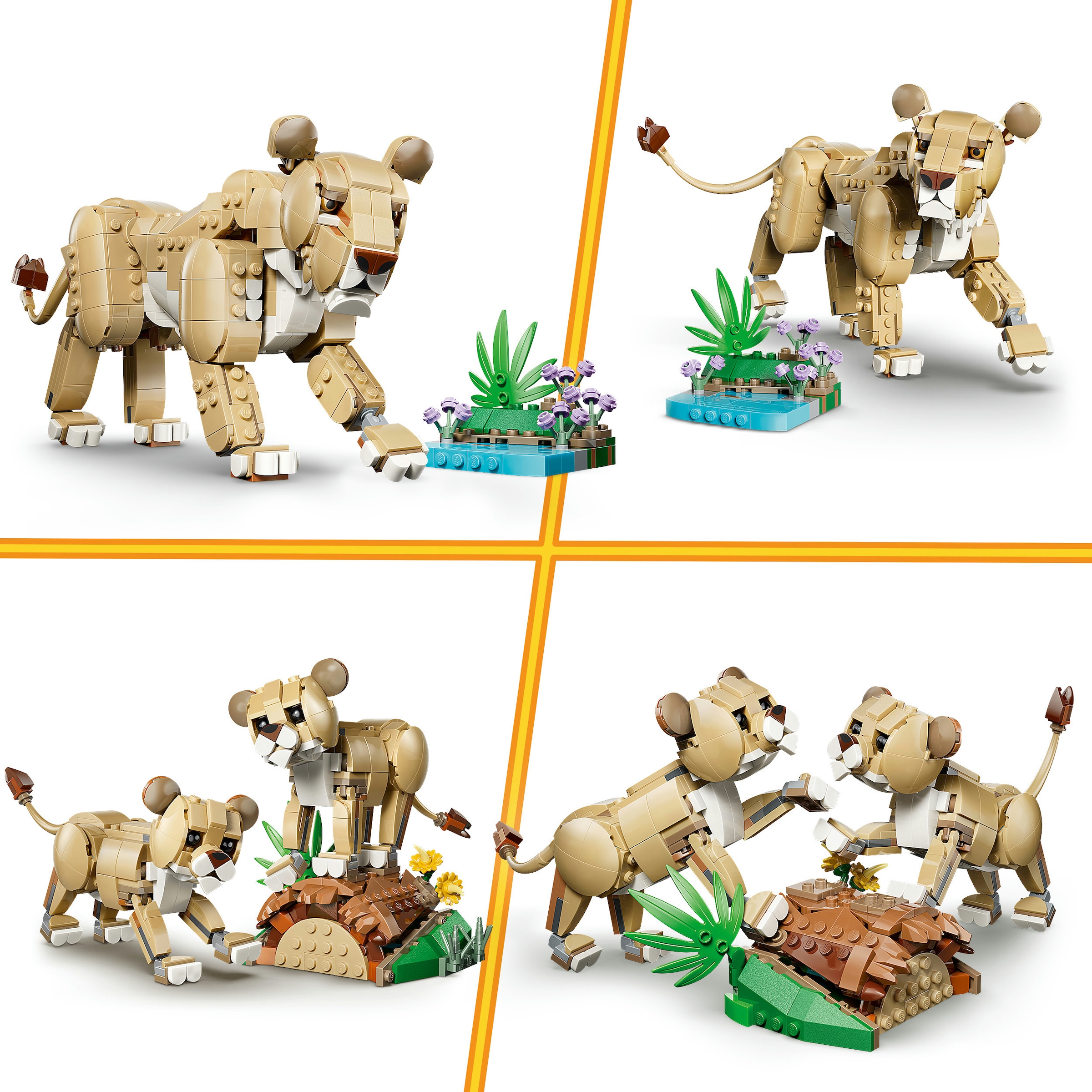 LEGO® Konstruktionsspielsteine »Wilde Tiere: Majestätischer Löwe (31386), LEGO Creator« Made in Europe
