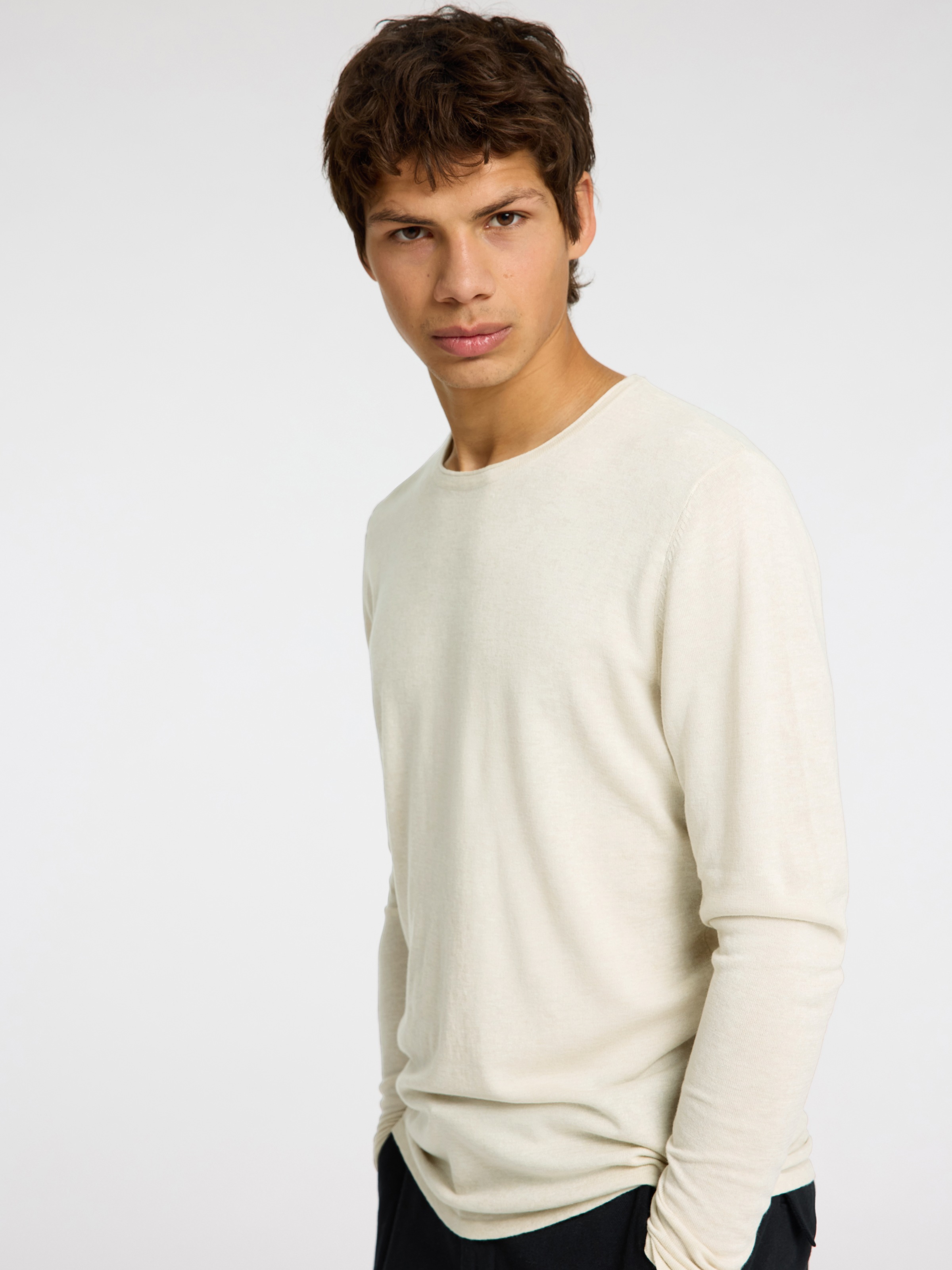 SELECTED HOMME Rundhalspullover »SLHROME LS KNIT CREW NECK NOOS«