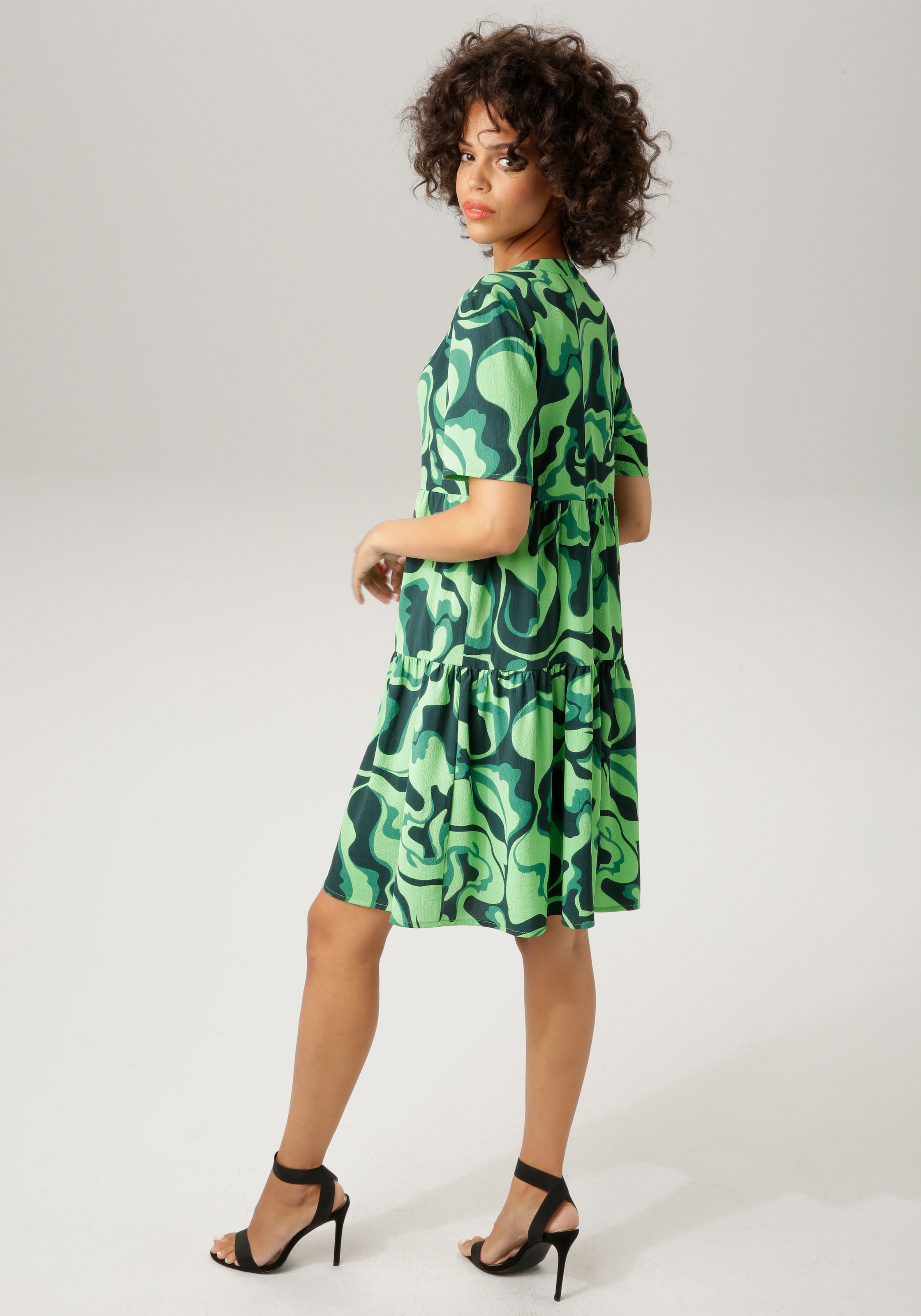Aniston CASUAL Sommerkleid, mit farbenfrohem, graphischem Druck online bei  OTTO