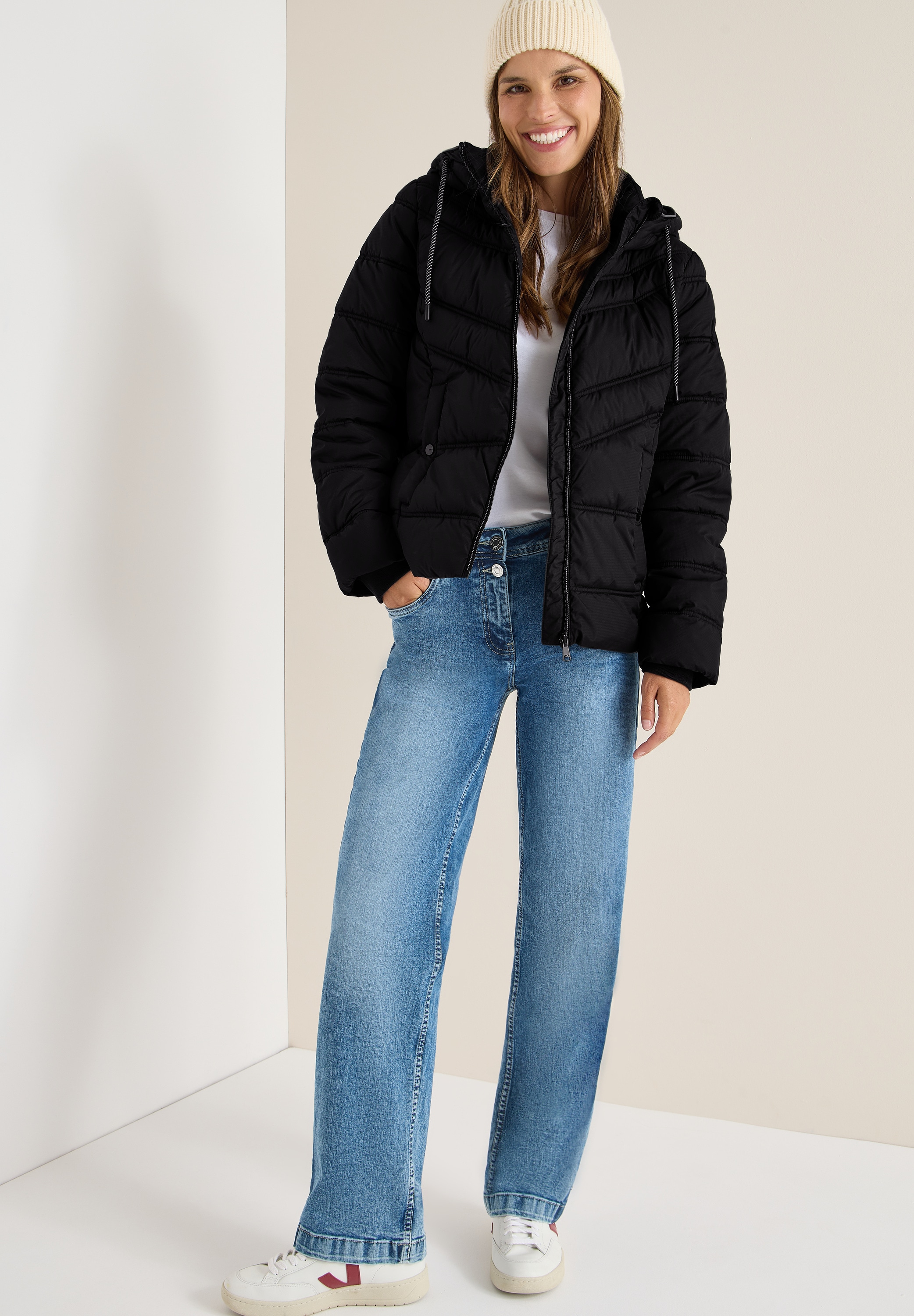 Cecil Steppjacke, mit Kapuze, mit Kapuze