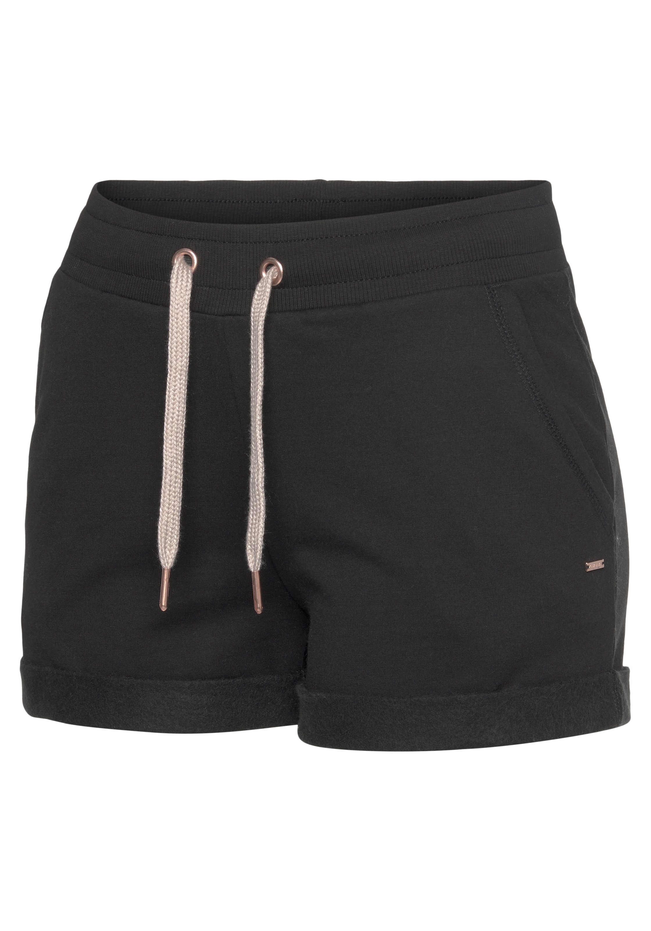 LASCANA Shorts, mit Rippbündchen und Umschlagsaum