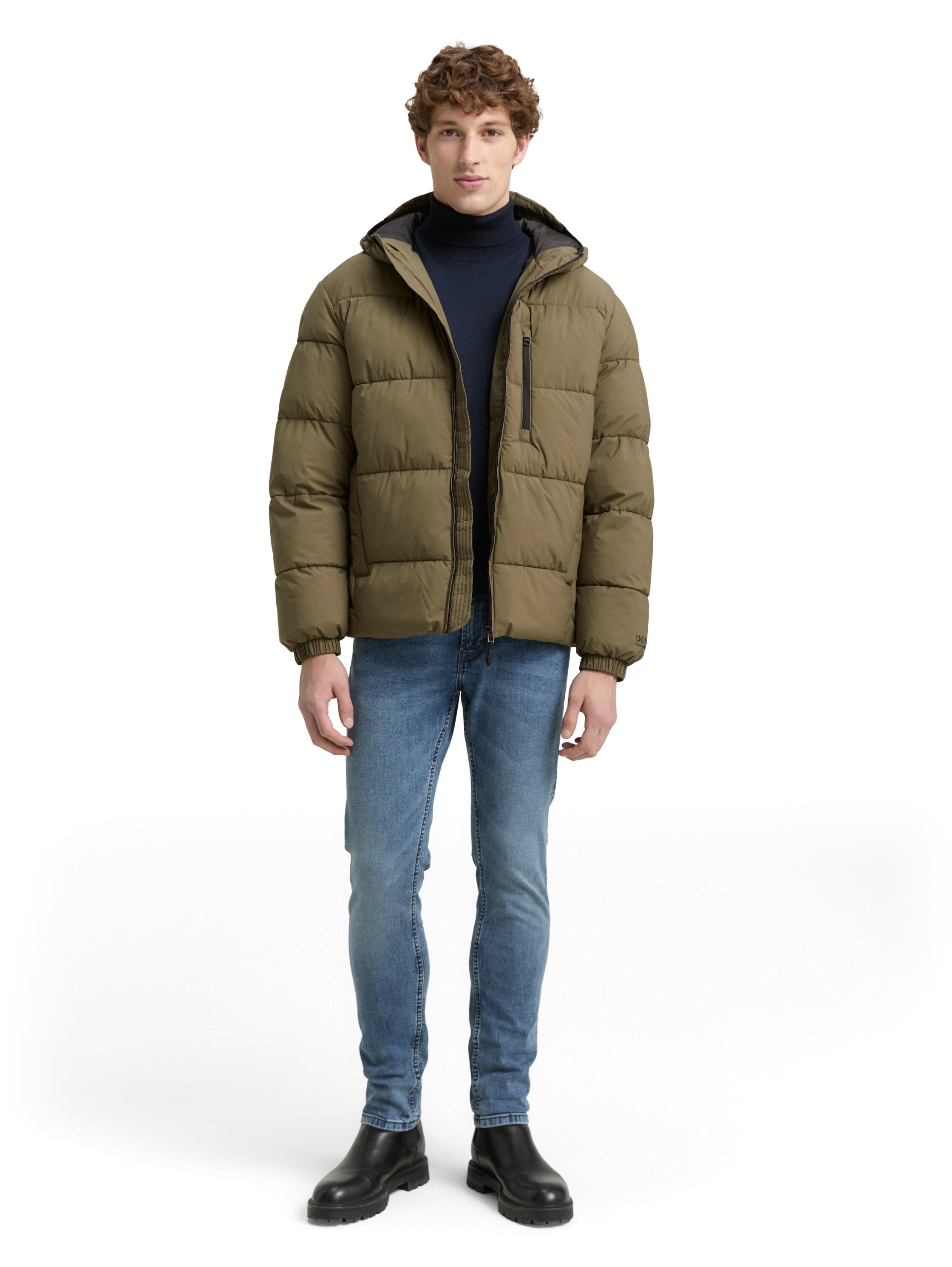 TOM TAILOR Denim Steppjacke, mit Kapuze, mit Kapuze
