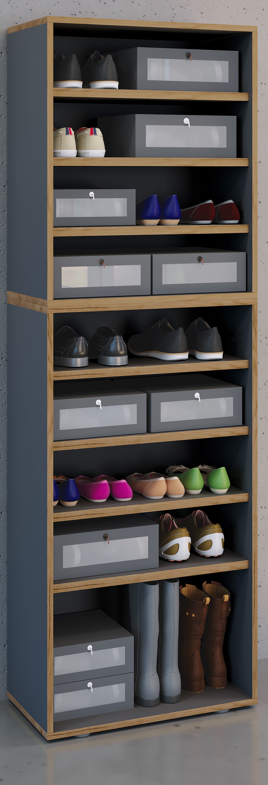 VCM Schuhregal »Holz Regal Schuhschrank Schuhregal Salia B60«