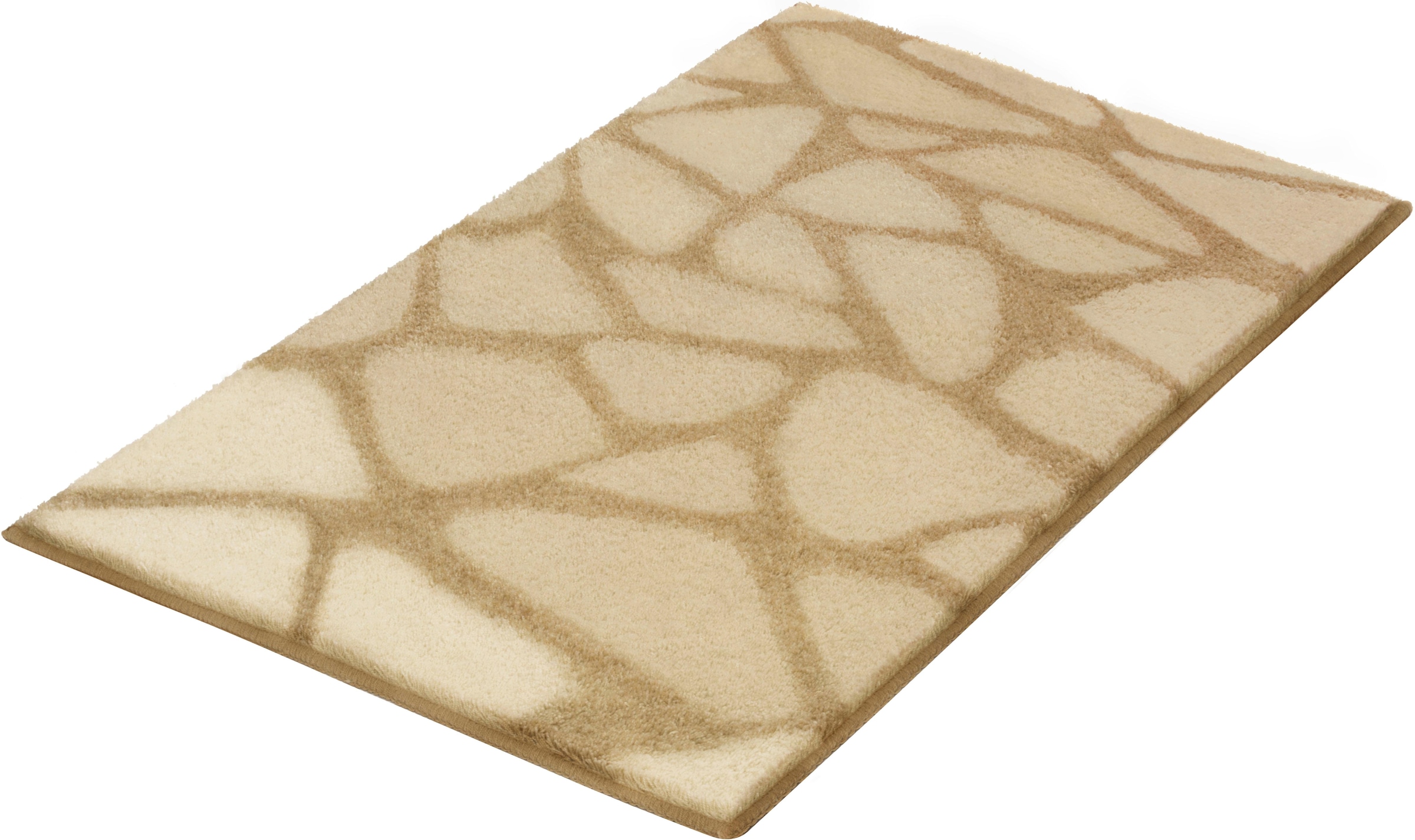 Kleine Wolke Badematte »Inspire, Badvorleger, Badezimmer Teppich« Höhe 15 mm rutschhemmend beschichtet fußbodenheizungsgeeignet Badteppich, Stein Optik,  waschbar