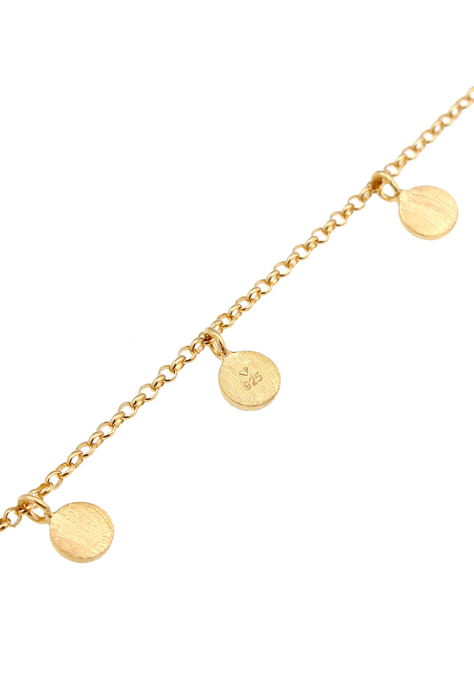 Elli Armkette »Armband Armkette Coin Plättchen Kreis Geo Basic 925 Silber«