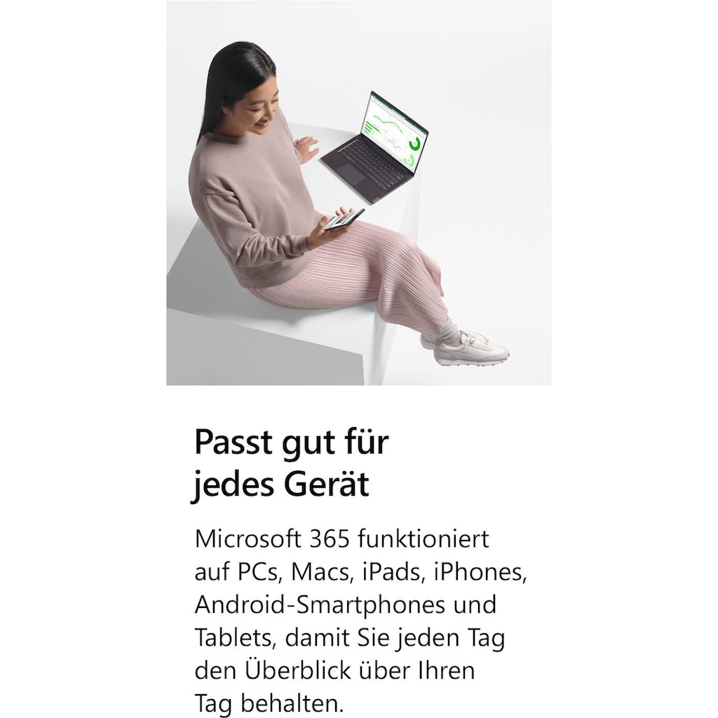 Microsoft Officeprogramm »original Microsoft 365 Single für 1 Person«, (1 St.)