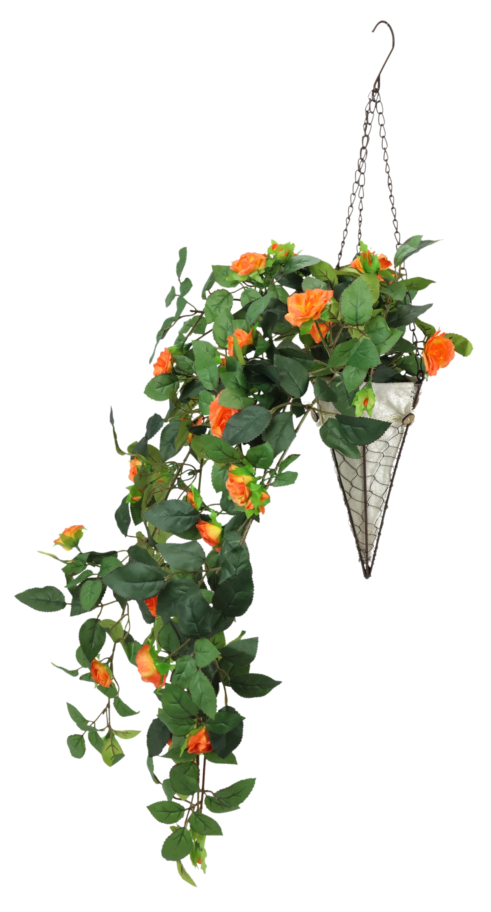 I.GE.A. Kunstpflanze »Künstlicher Rosenbusch im Korb« Rosen Deko Kunstblumen Seidenblumen Blumen Blumengirlande Rosenranke