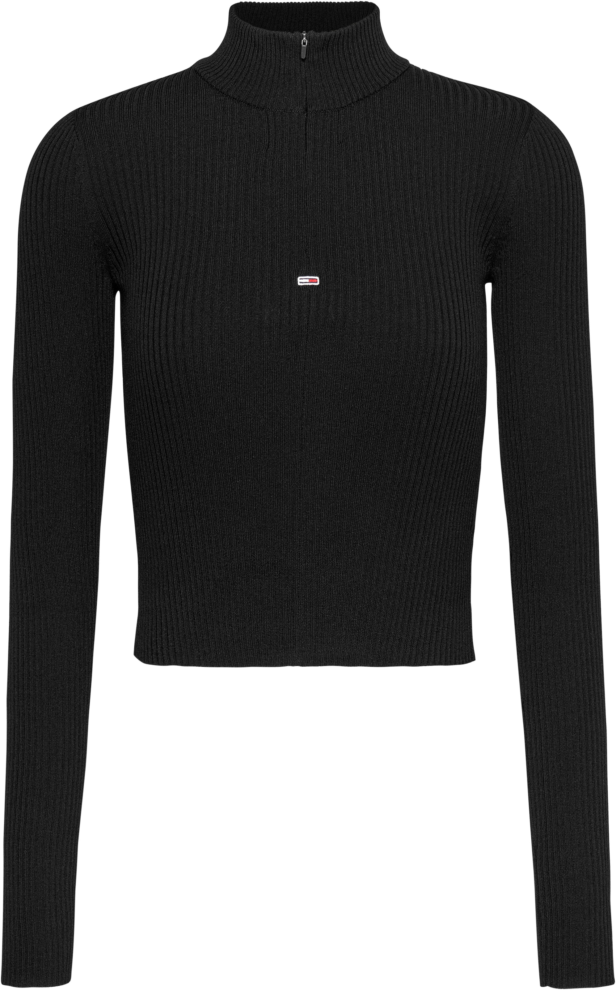 Tommy Jeans Troyer »TJW 1/4 ZIP TECHNICAL RIB«, mit kurzem Reißverschluss