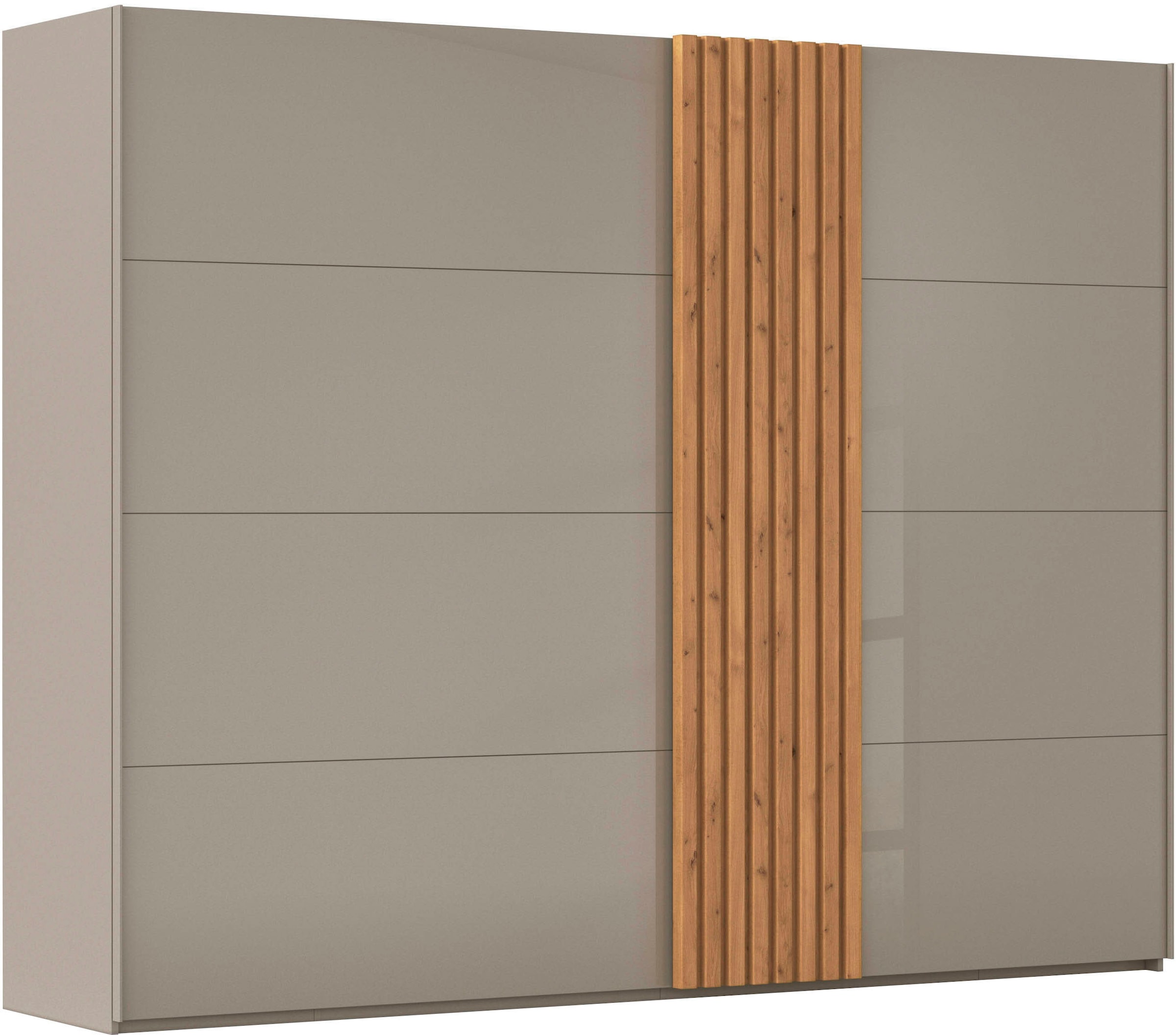 rauch Schwebetürenschrank »Kleiderschrank Schrank Garderobe Wäscheschrank TEGIO«, mit hochwertigen Holzdekoraufleistung und Glasfront MADE IN GERMANY