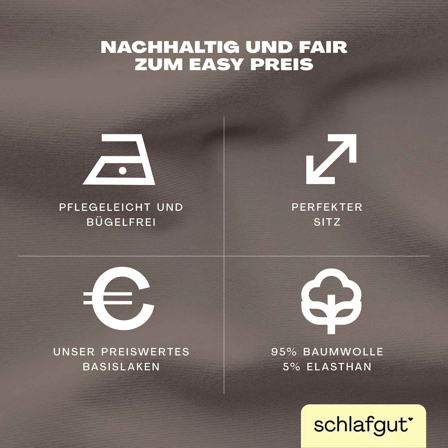 Schlafgut Spannbettlaken »EASY Jersey Elasthan Topper« MADE IN GREEN by OEKO-TEX®