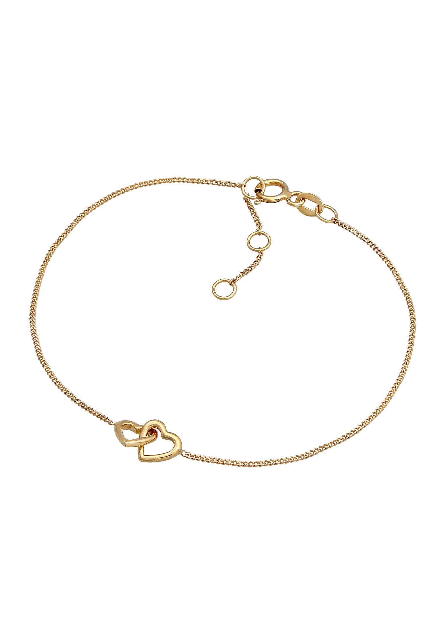 Elli Premium Armkette »Armband Herz Heart Verschlungen 585 Gelbgold«