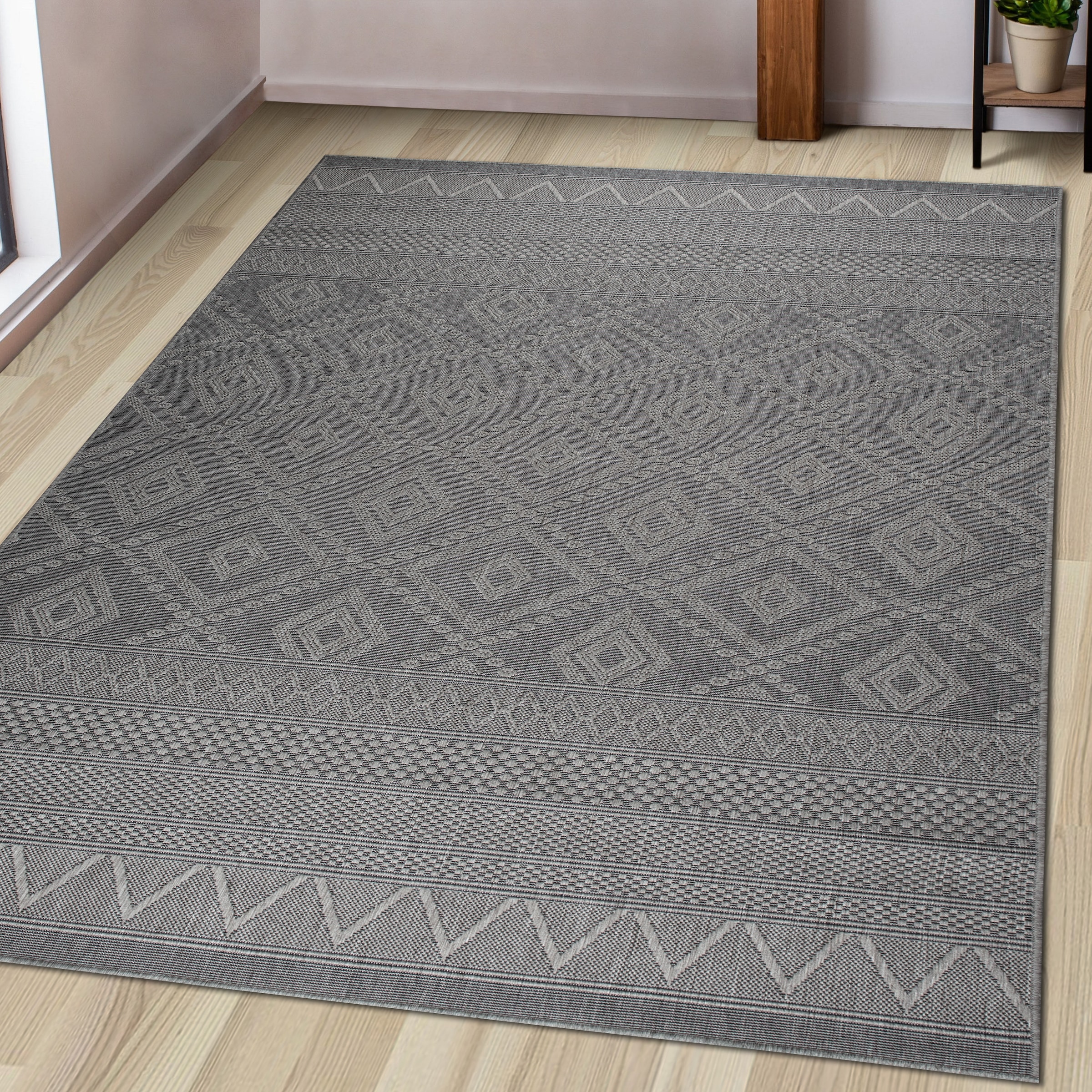 my home Teppich »Toronto auch als Läufer erhältlich«, rechteckig, 3 mm Höhe, In- und Outdoor geeignet, Sisal-Optik, Wetterfest & UV-beständig, Boho