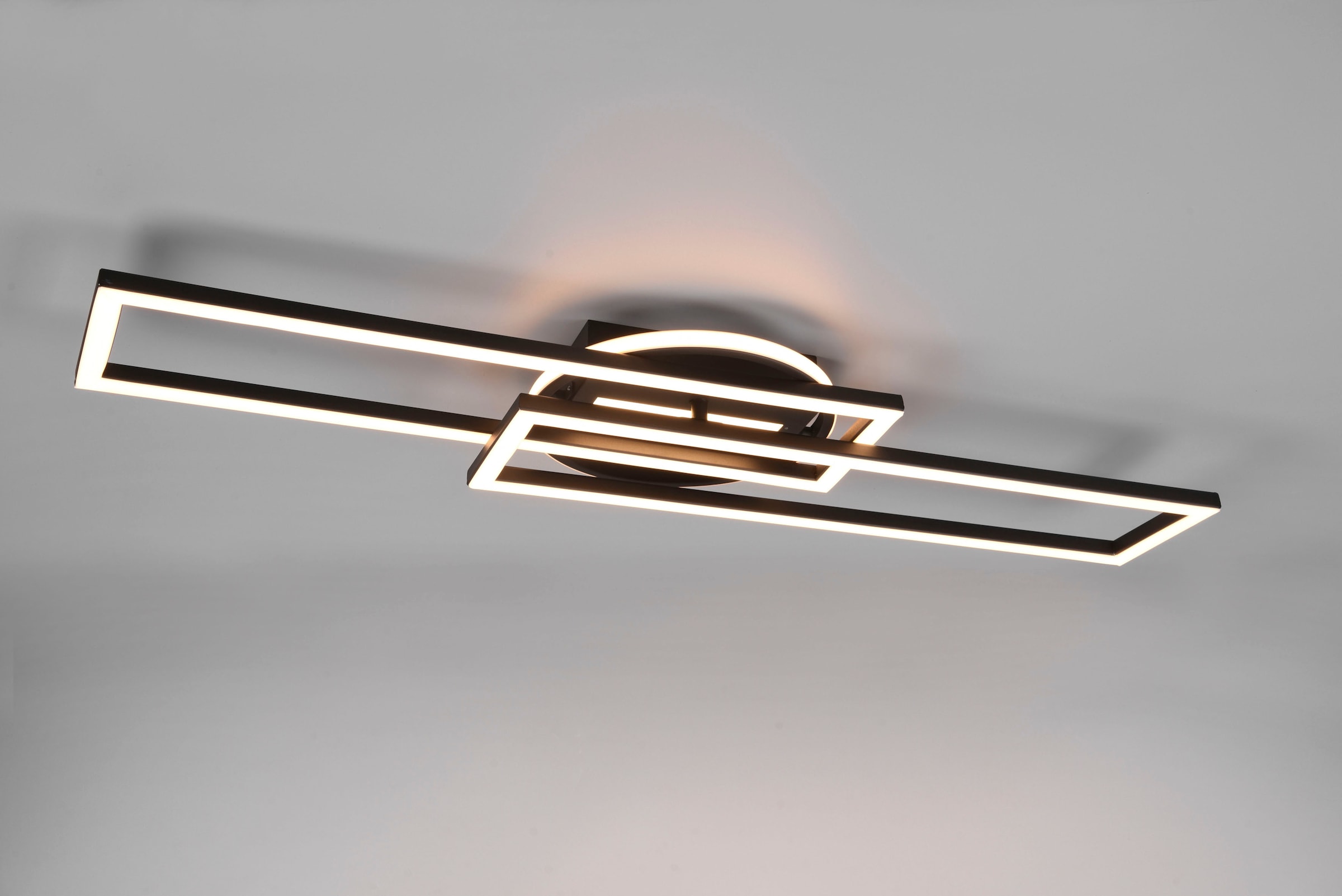 REALITY Leuchten LED Deckenleuchte »Twister«, 1 flammig, Leuchtmittel LED-Board | LED fest integriert, Deckenlampe 4500 Lumen Lichtfarbe einstellbar Fernbedienung Memory