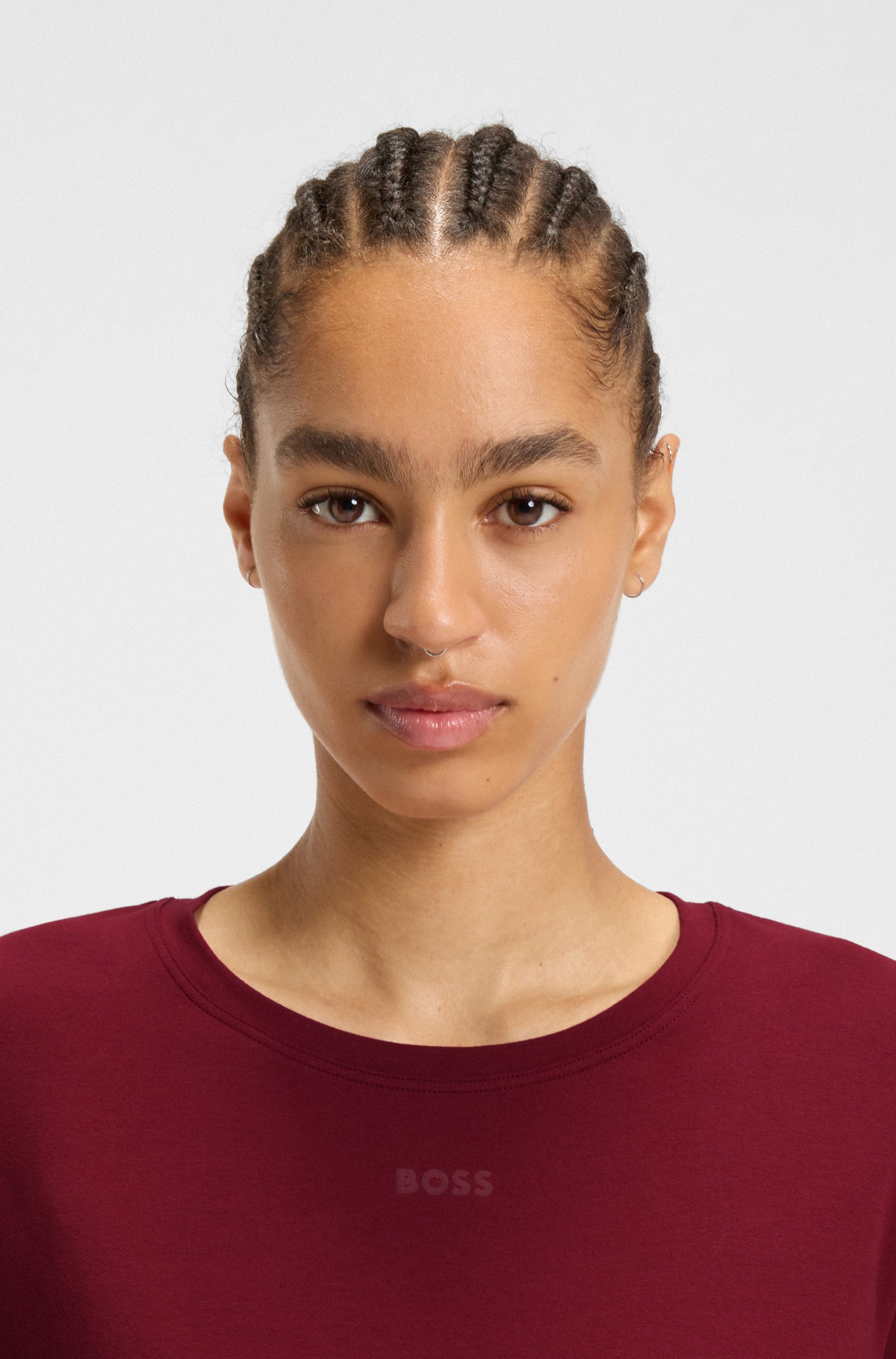 BOSS Langarmshirt mit Rundhalsausschnitt