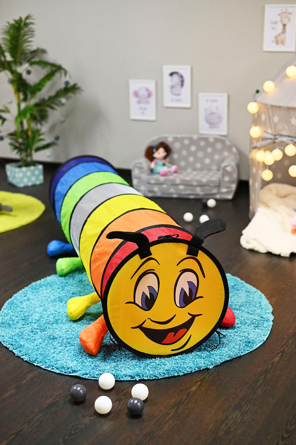 Knorrtoys® Spieltunnel »caterpillar, bunt«