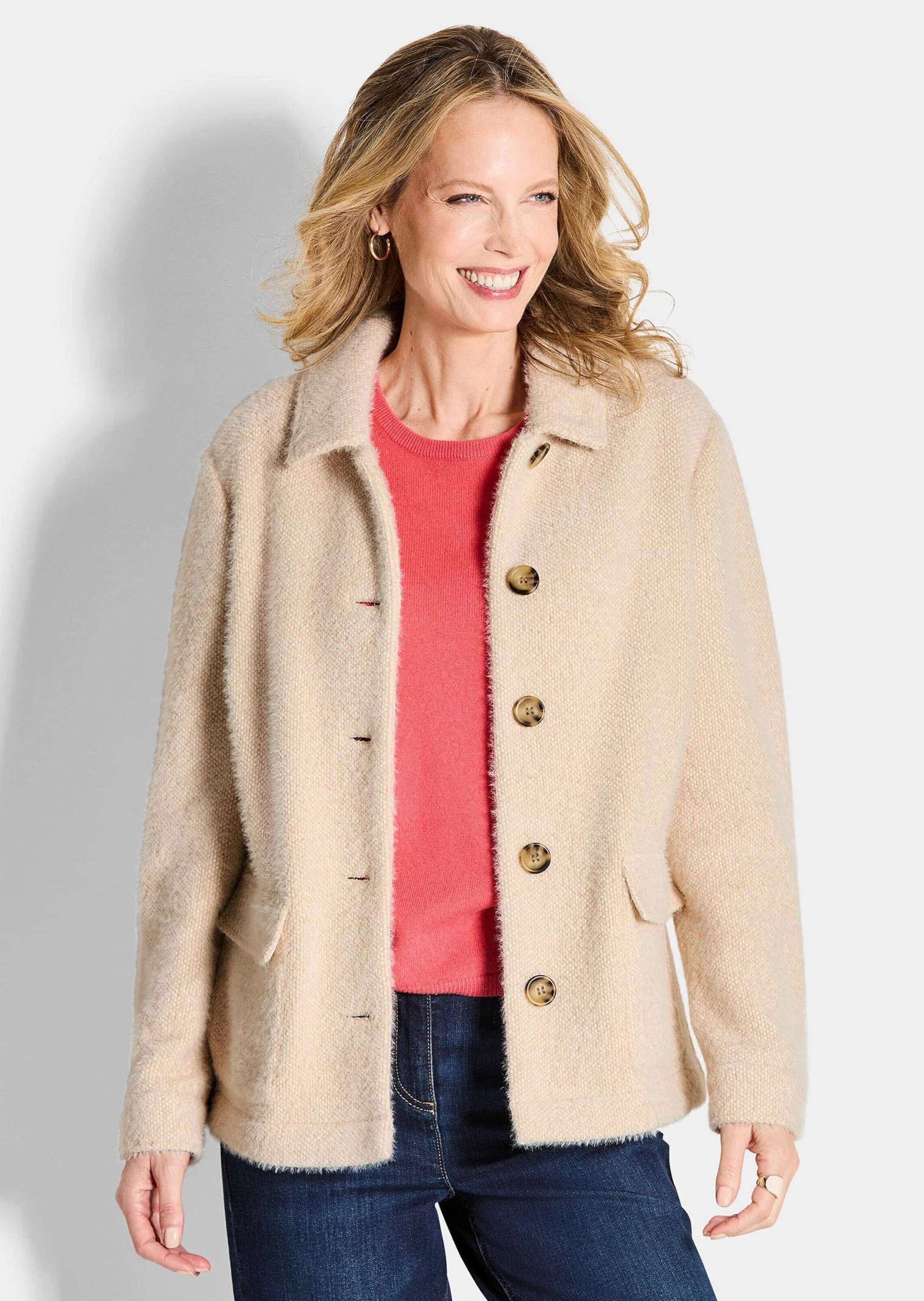 GOLDNER Kurzjacke »Jacke in flauschiger Qualität mit Lurex«